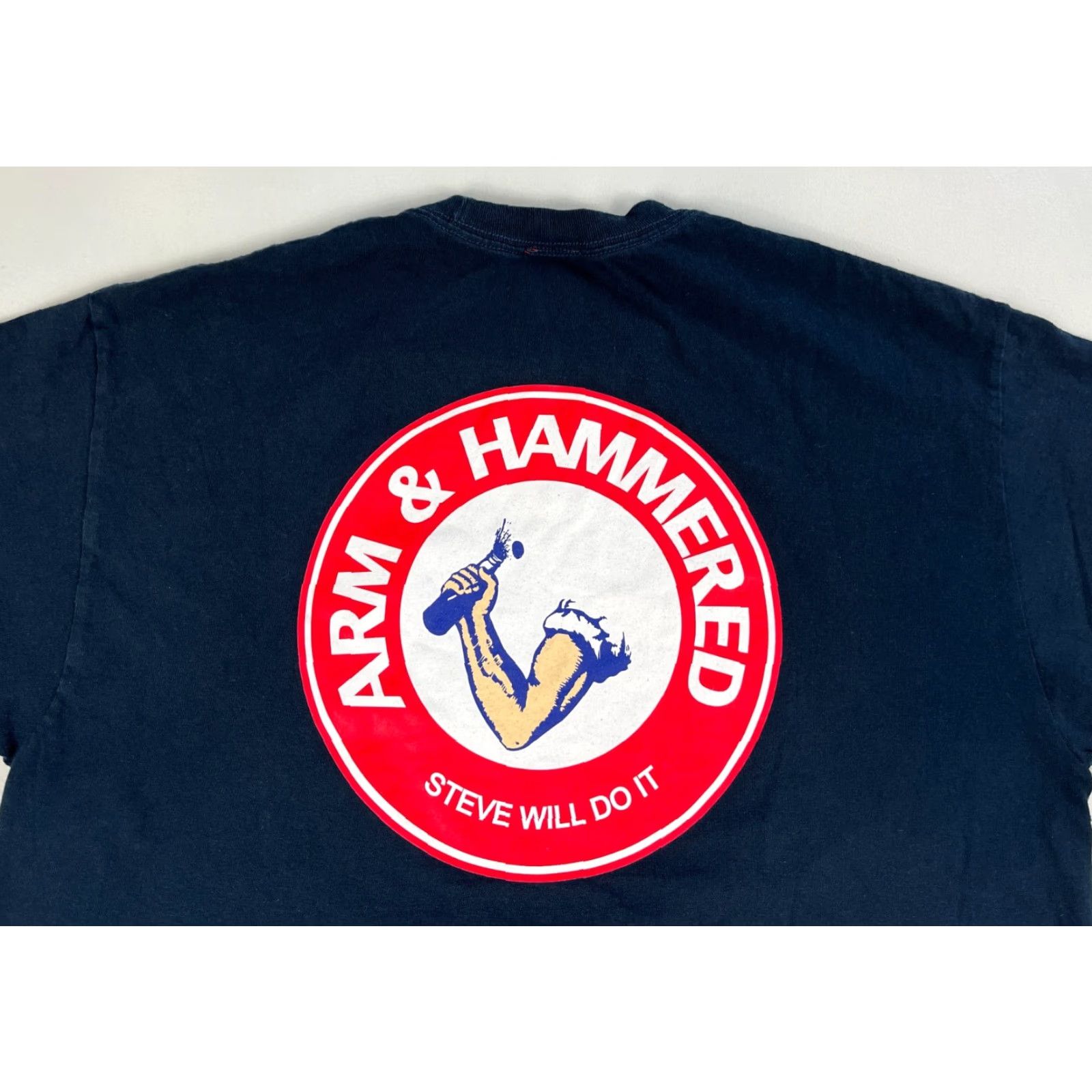 Vintage Nelk Boys Men's T-Shirt Arm & Hammered Steve Will Do It Double-Sided Sz XL Size US XL / EU 56 / 4 - 3 Thumbnail