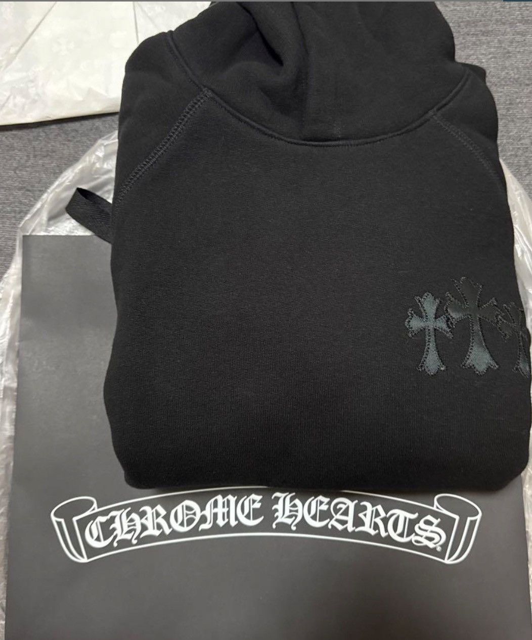 大人気【CHROME HEARTS】Y NOT Cemetery Cross Sweatshirt The latest work Chrome Hearts ynot Cemetery Cross Hoodie B