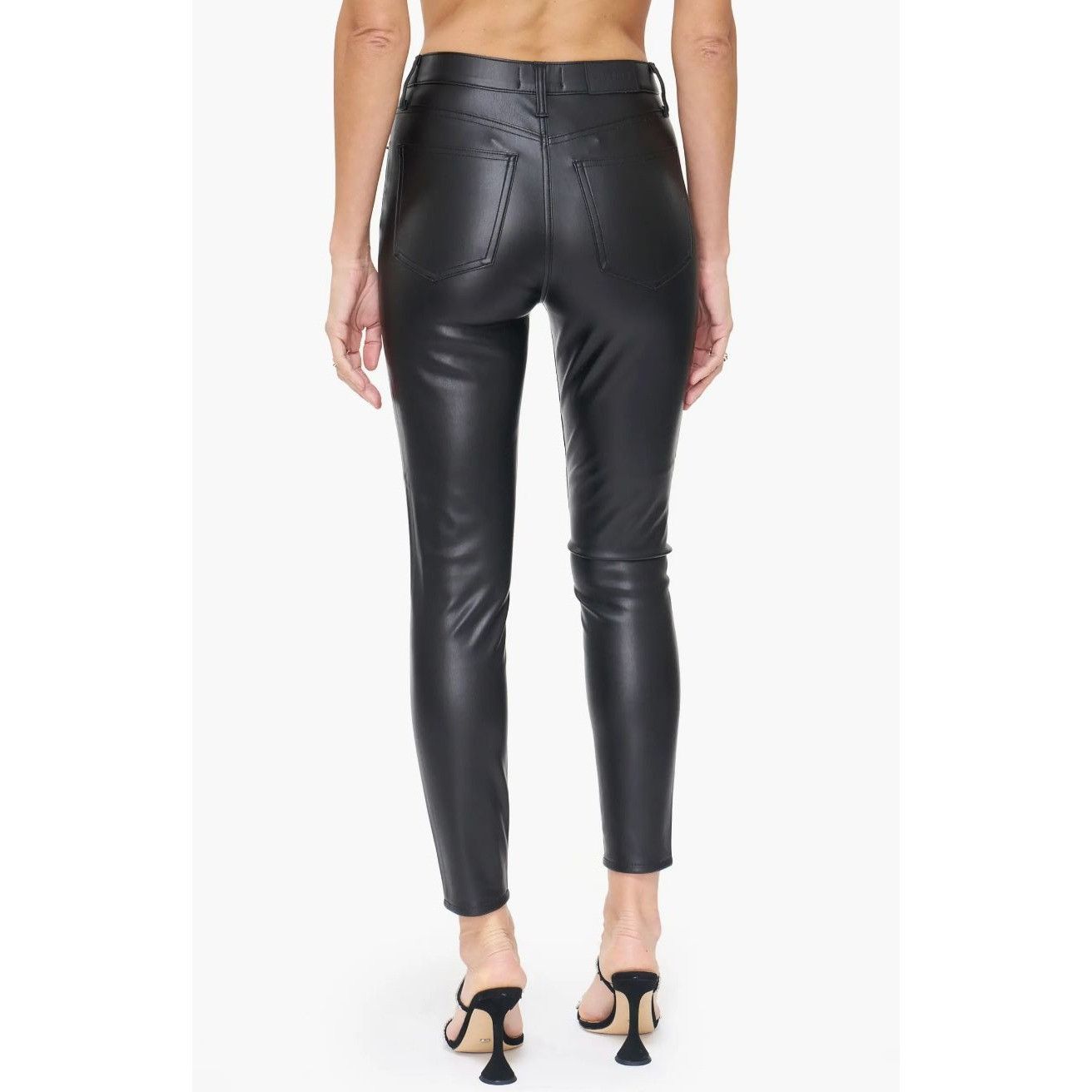 Pistola Pistola Aline Black Faux Leather Skinny Jeans Size 26" / US 2 / IT 38 - 4 Thumbnail