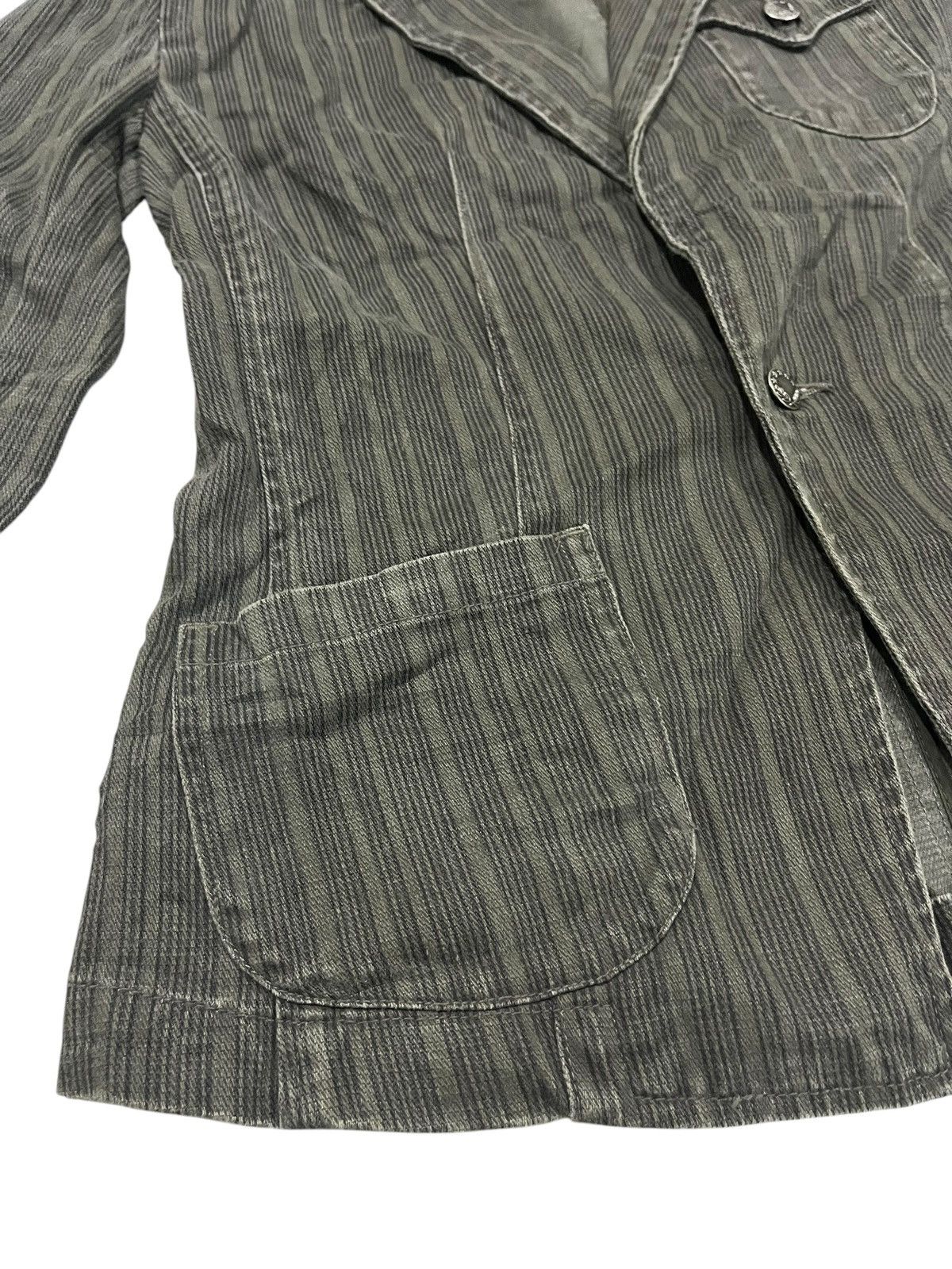 Vintage Vintage Woolrich Stripped Button Up Blazer/Coat Jacket Size US L / EU 52-54 / 3 - 4 Thumbnail