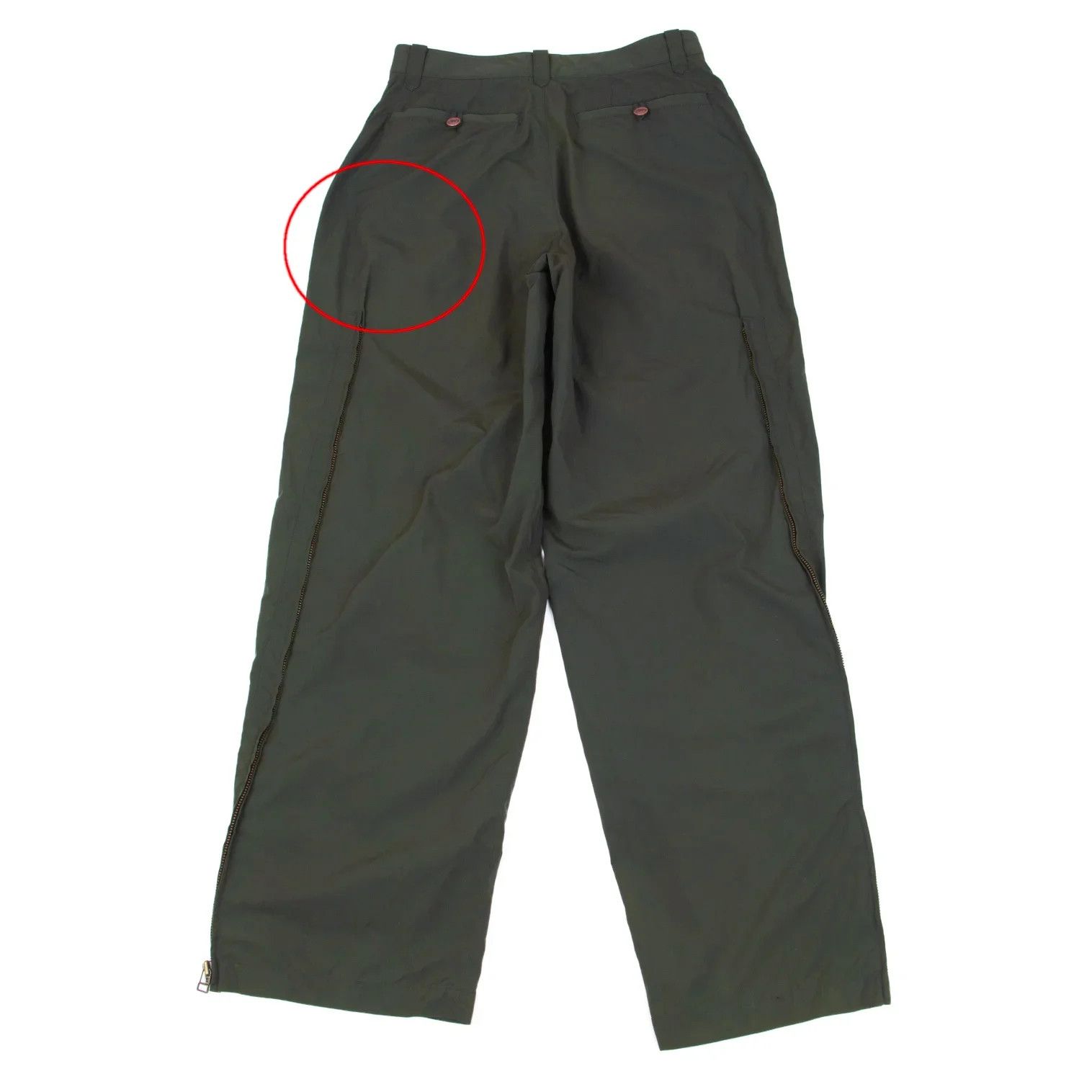 Issey Miyake Polyester Blend Zip Design Pants in Khaki Size S Size US 30 / EU 46 - 15 Thumbnail