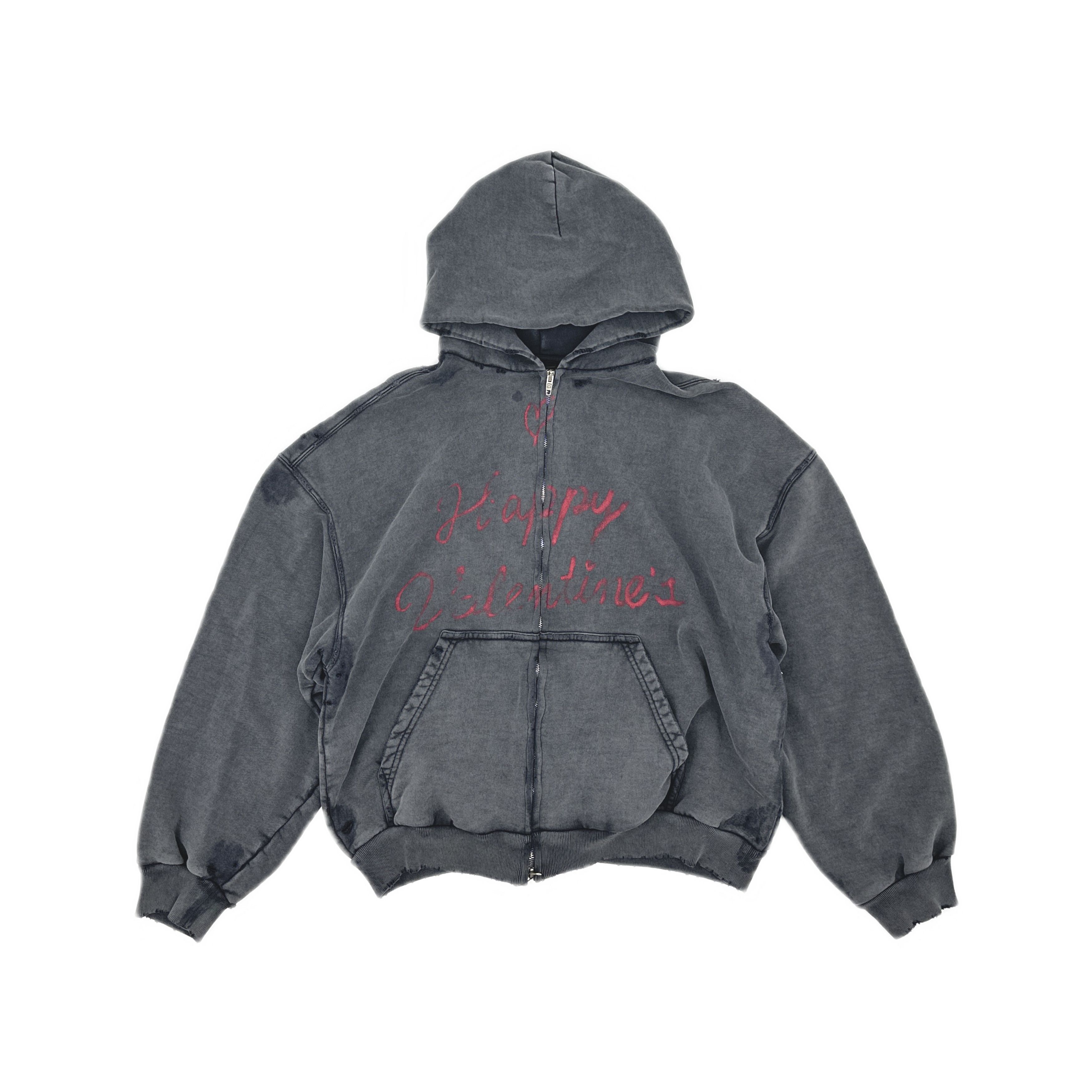 Balenciaga Balenciaga SS23 Grey Skate Graffiti Zip Hoodie | Grailed