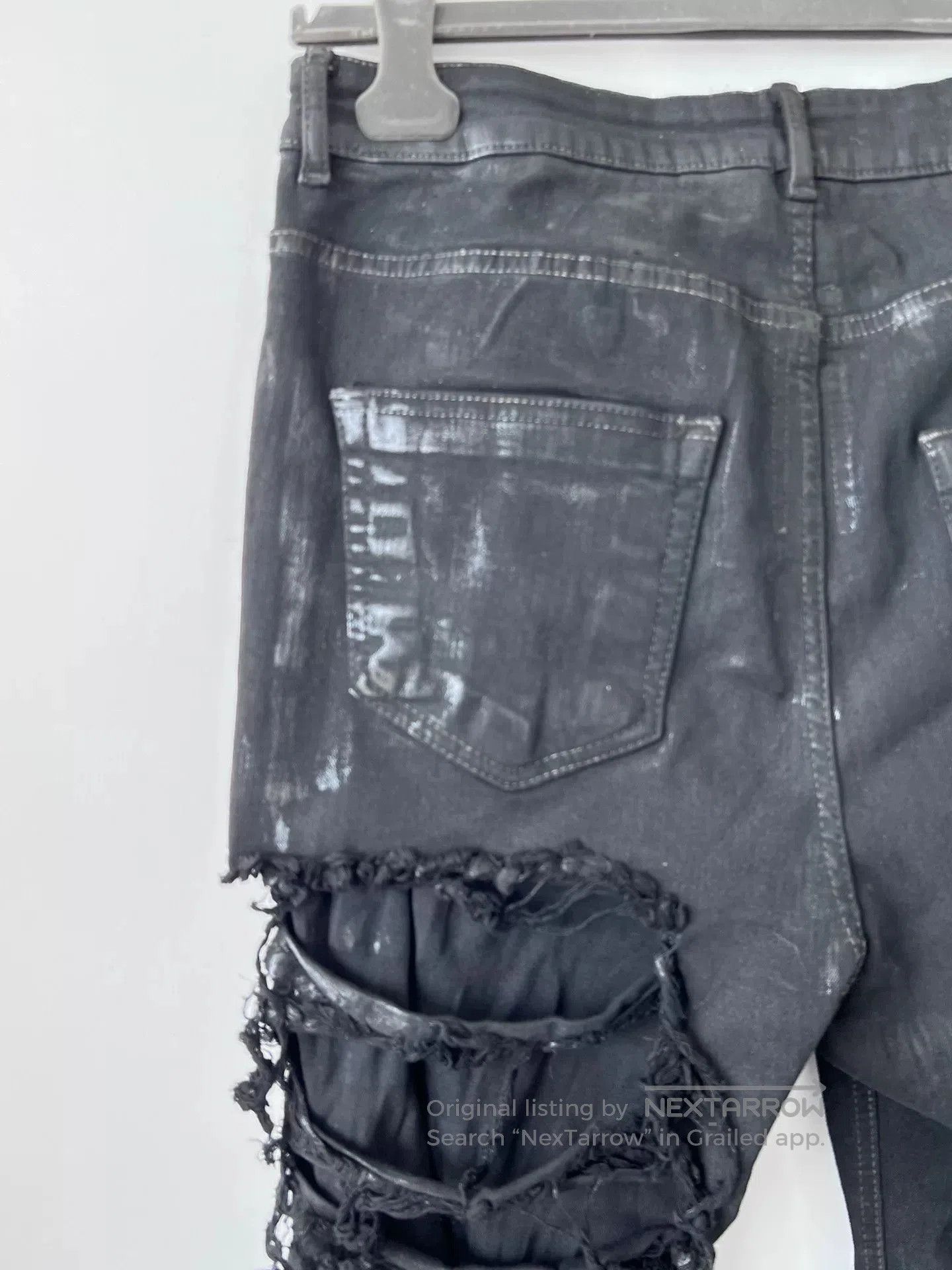 Rick Owens Drkshdw rick owens distressed black denim pants. Size US 31 - 5 Thumbnail
