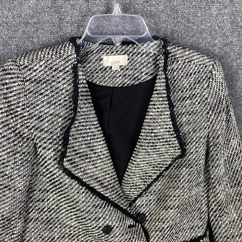 Loft LOFT Blazer Women's Size 6 Knit Cotton Blend Adults Size M / US 6-8 / IT 42-44 - 2 Thumbnail