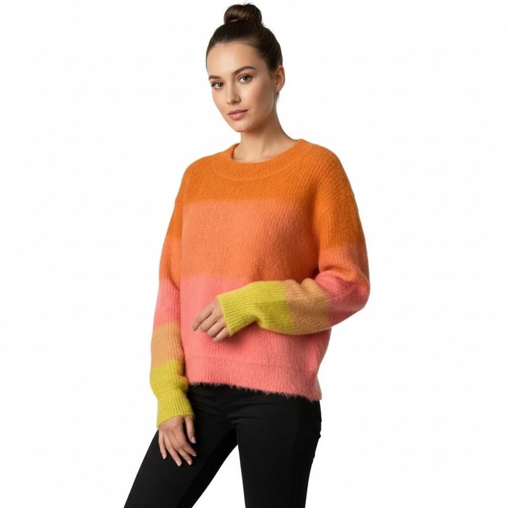 Free People Free People Orange/Pink Ombre Wool Blend Pullover Sweater, S Size S / US 4 / IT 40 - 1 Thumbnail