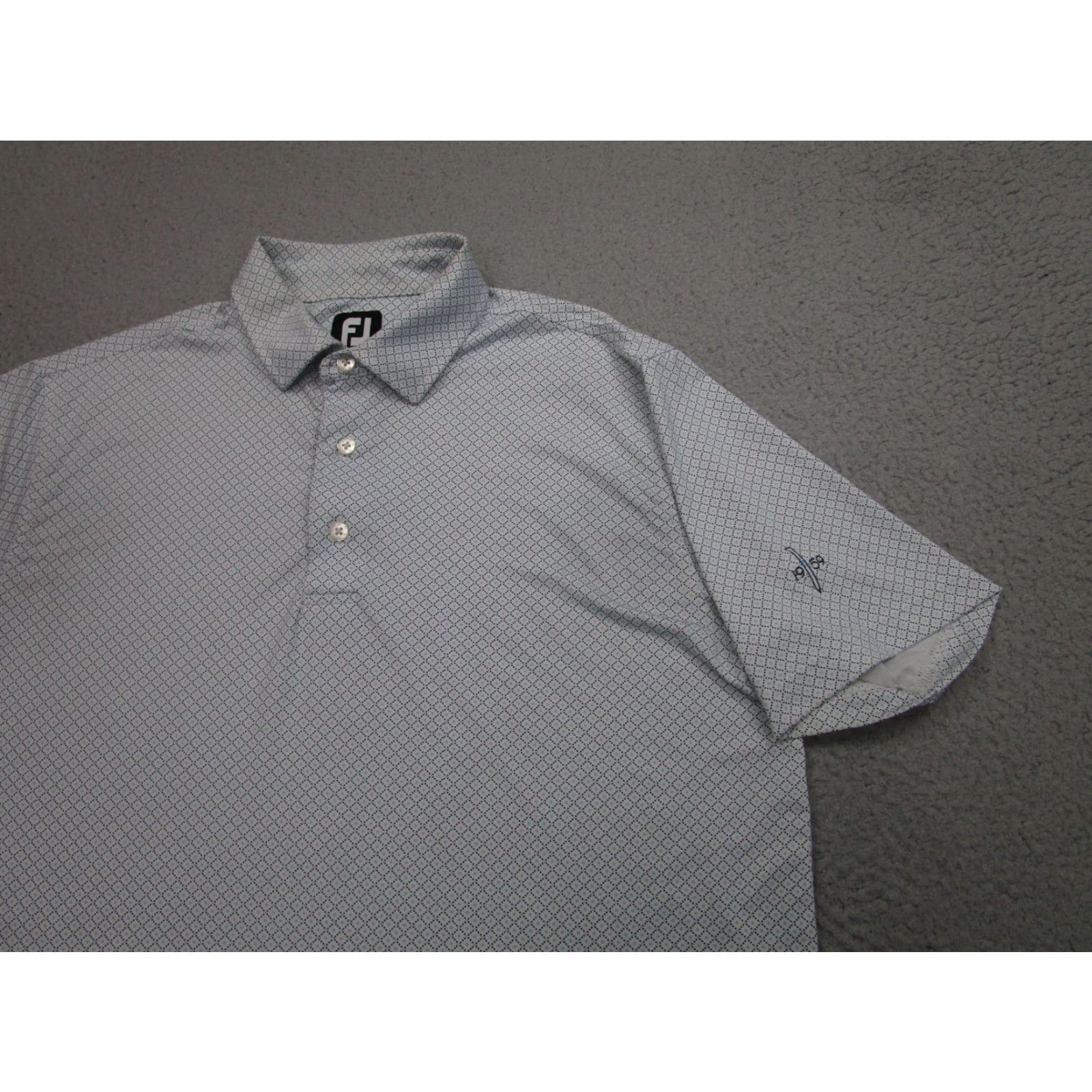 Footjoy FootJoy Polo Shirt Mens M Blue White Diamond Argyle 1959 Country Club Golf Shirt Mens M Blue White Argyle Diamond FootJoy Polo 1959 Country Club Golf Size US M / EU 48-50 / 2 - 2 Thumbnail