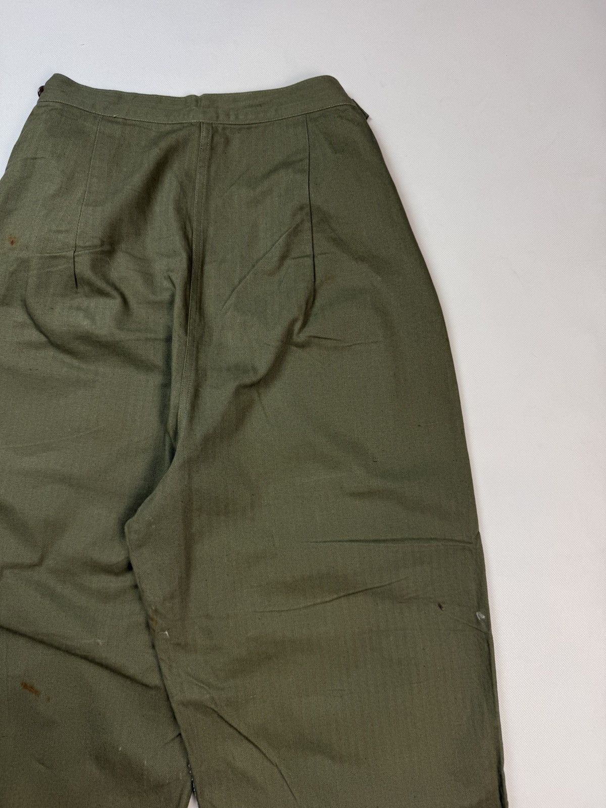 Vintage Original WW2 US Army Corps HBT Herringbone Twill Slack Pants Size 27" / US 4 / IT 40 - 20 Thumbnail