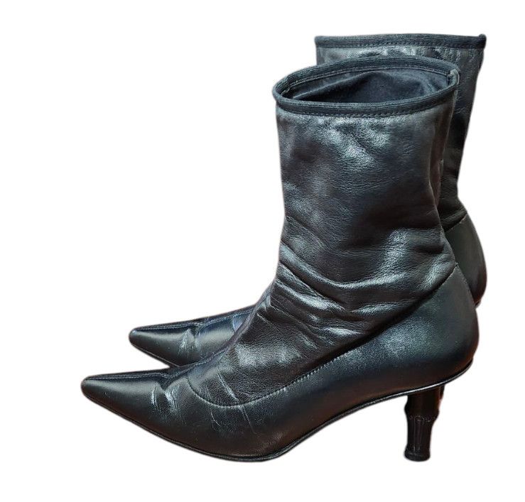 Gucci Gucci by Tom Ford S/S 2002 Bamboo Ankle Boots stretch Size US 4 / IT 34 - 7 Thumbnail