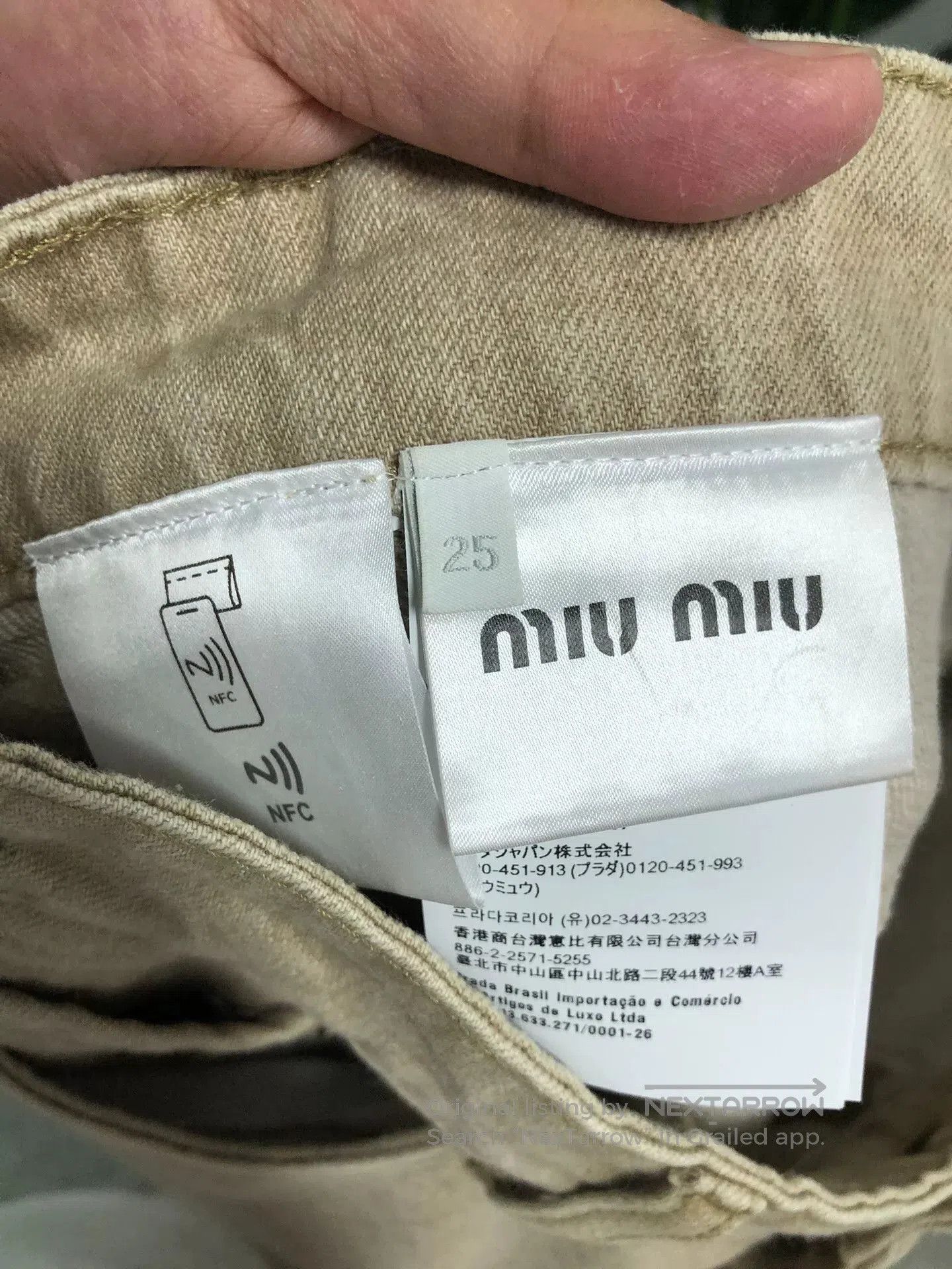 Miu Miu Miu Miu Beige Straight. Size 25" / US 0 / IT 36 - 4 Thumbnail