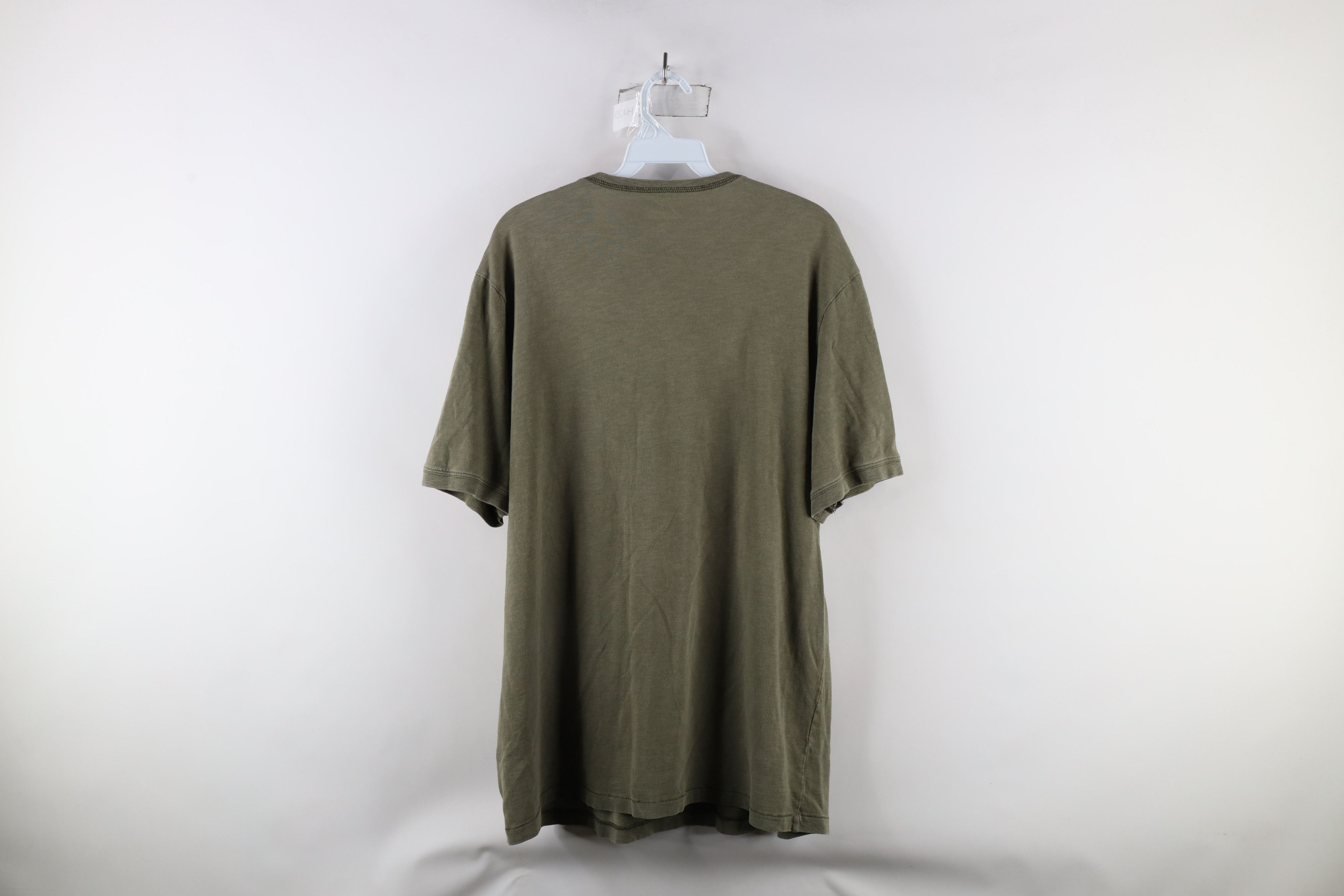 J.Crew × Vintage J Crew Garment Dyed Knit Slub Cotton Yarn Henley T-Shirt Size US L / EU 52-54 / 3 - 7 Thumbnail
