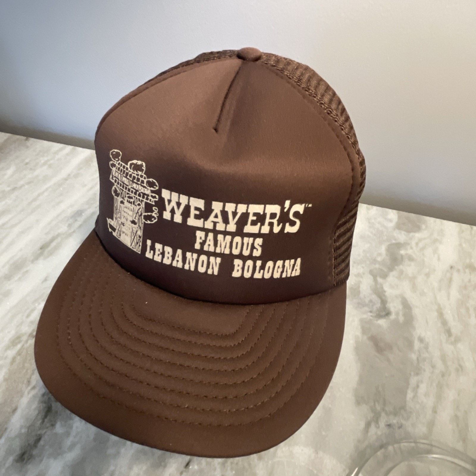 Vintage Vtg Lebanon Bologna Snapback Weavers advert Trucker Hat New Size ONE SIZE - 4 Thumbnail