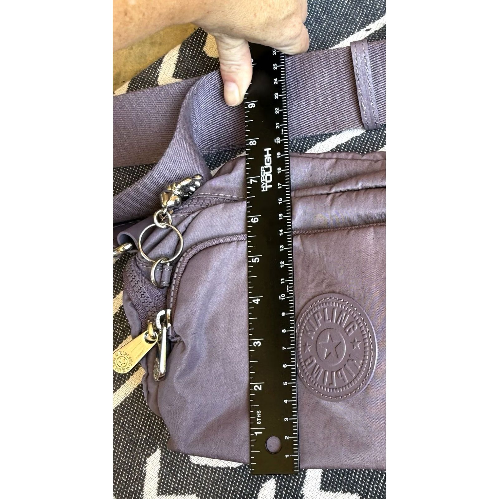 Vintage Kipling Shoulder Bag Women Light Purple Lightweight Monkey Charm 10.2x7.1 inches Japan Size ONE SIZE - 7 Thumbnail