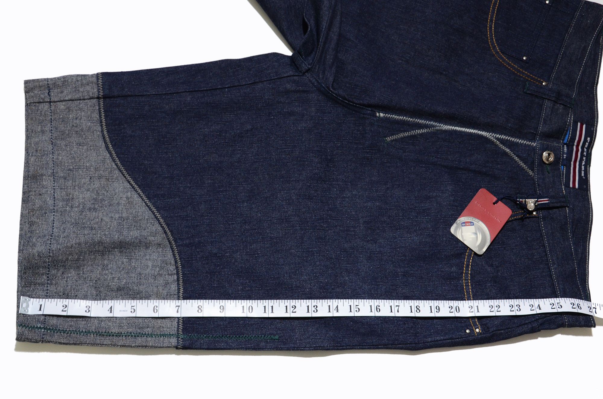 Phat Farm PF Jorts Raw Denim Rare Design 90s Hiphop Streetwear Size US 34 / EU 50 - 15 Thumbnail