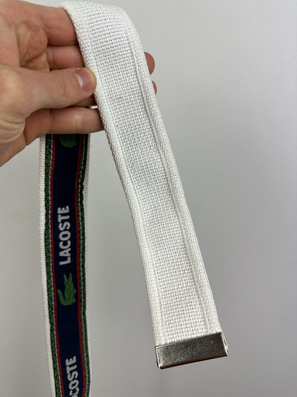 Lacoste × Vintage Vintage Y2K Lacoste Monogram Spell Logo Belt Size ONE SIZE - 11 Thumbnail