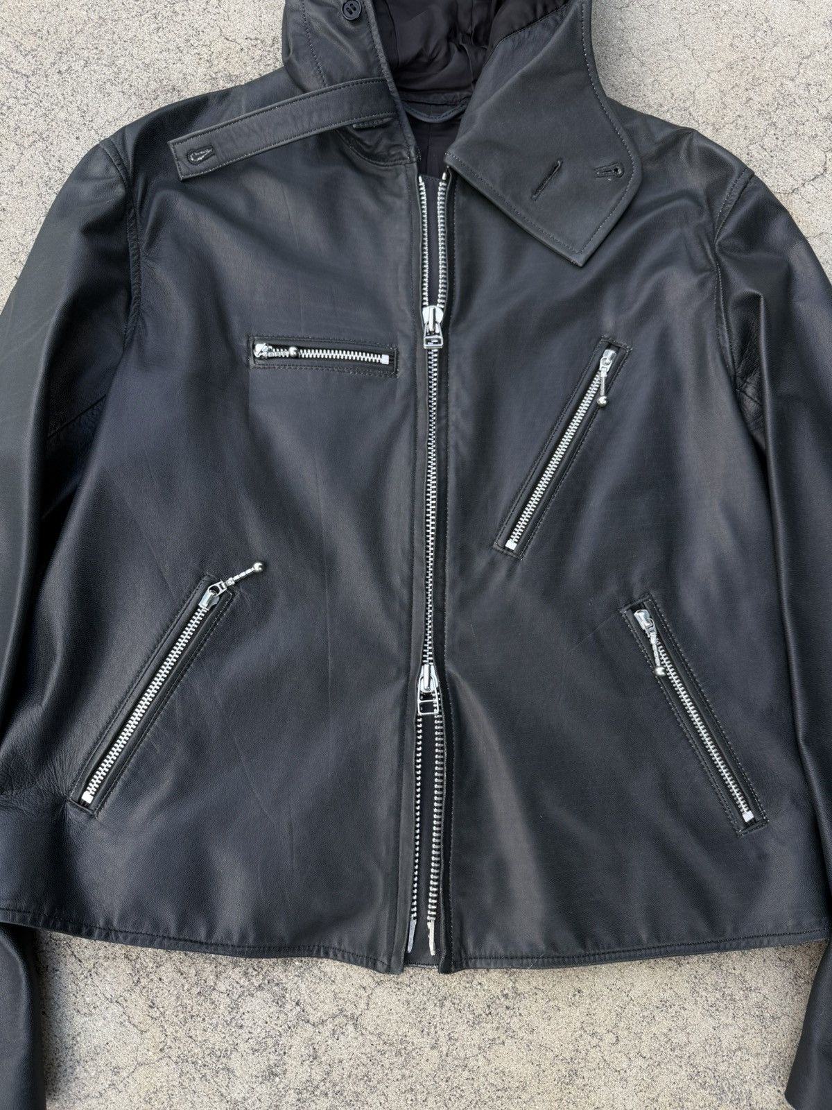 Yohji Yamamoto Yohji Yamamoto Pour Homme SS18 Taisho Lamb Skin Rider Jacket Size US M / EU 48-50 / 2 - 5 Thumbnail
