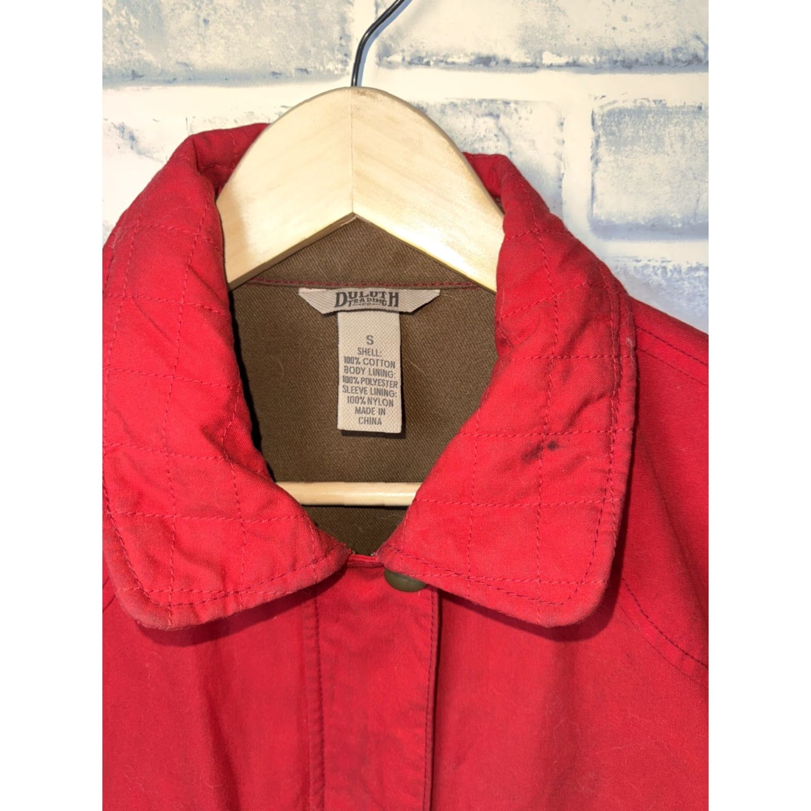 CO Duluth British Millerain Co Waxed Canvas Red Work Jacket Womens S Size S / US 4 / IT 40 - 2 Thumbnail
