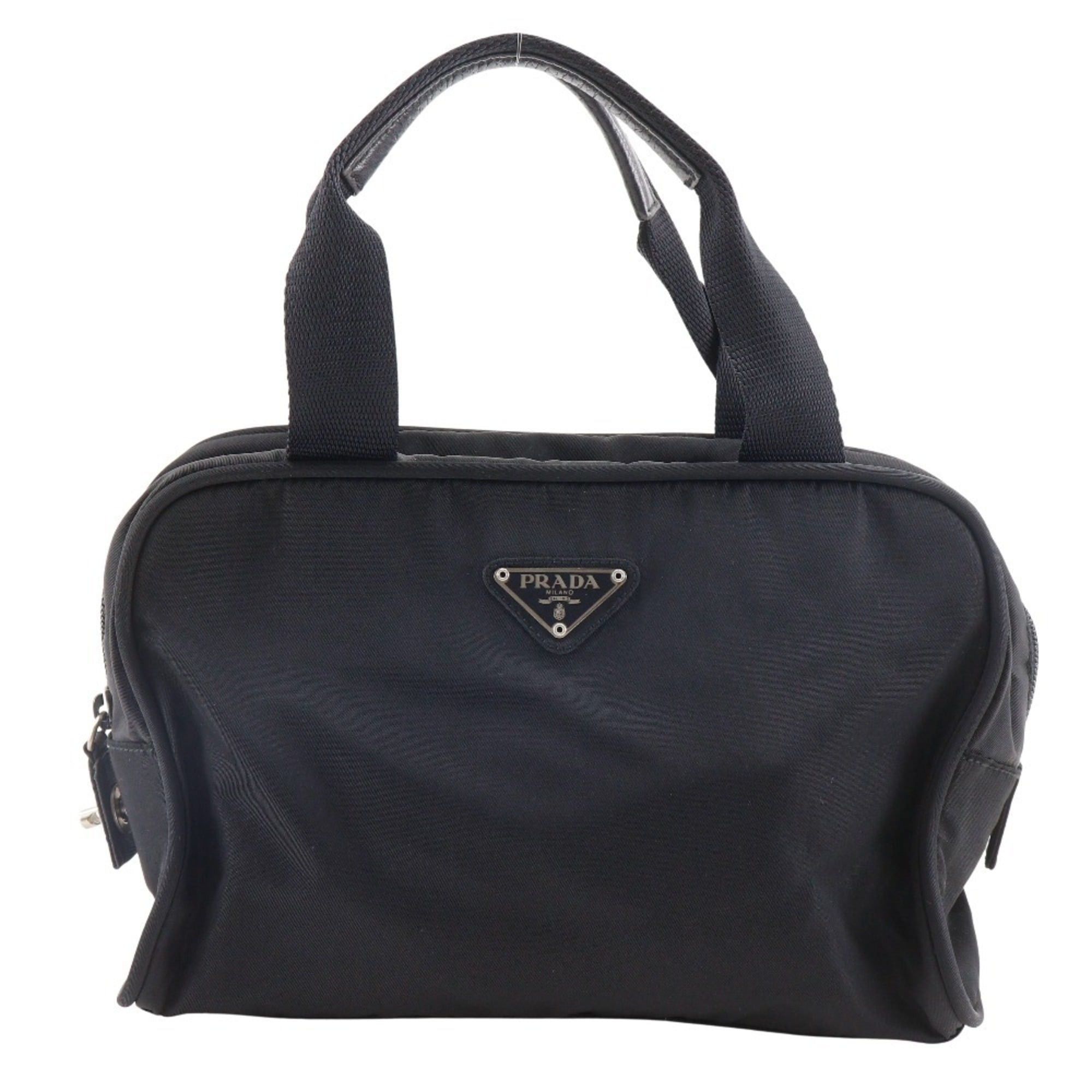 Prada Prada Mini Boston Handbag, Nylon, Black, A5 Size, Zipper, Women's Size ONE SIZE - 1 Thumbnail