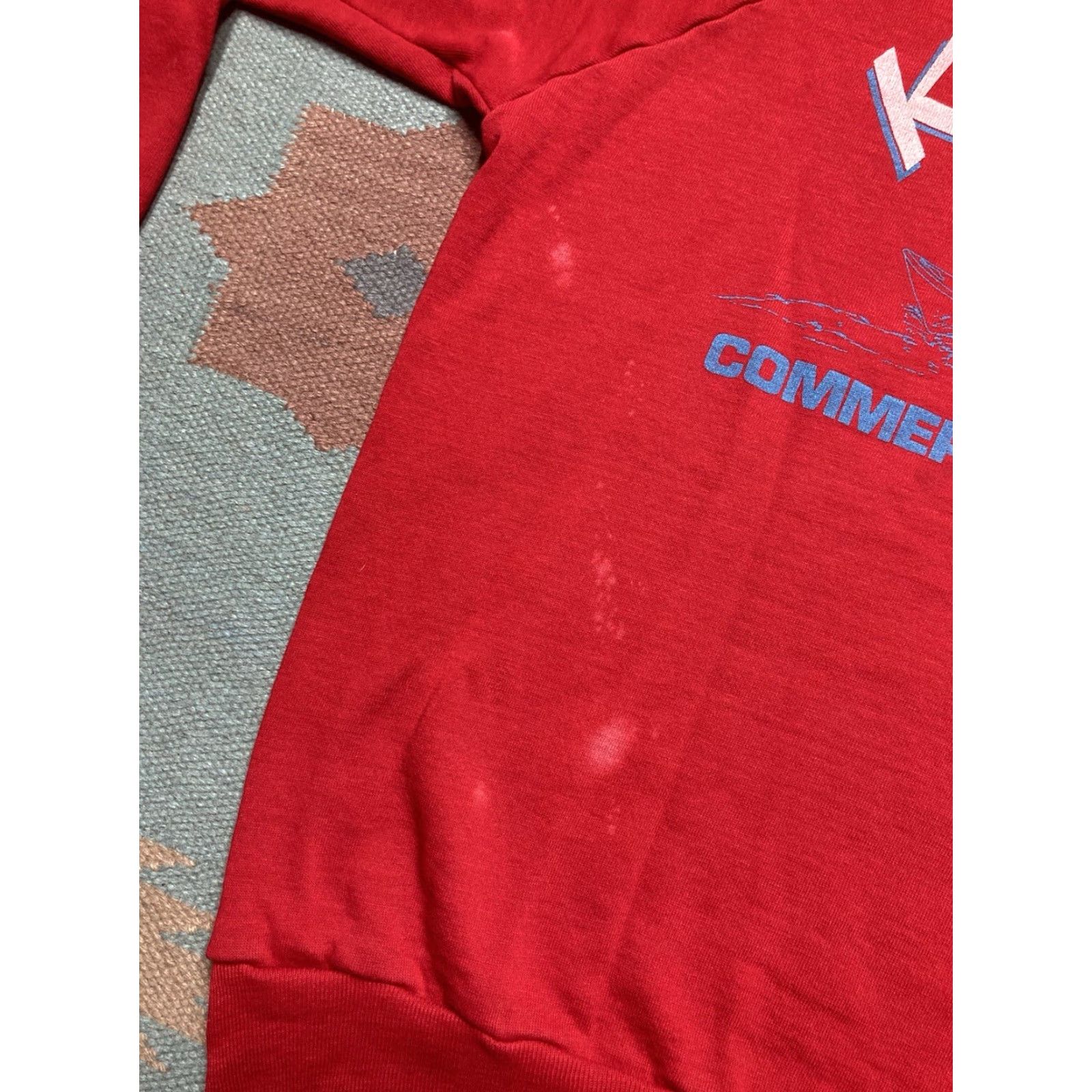 VINTAGE 80s Ka’imi P crewneck sweatshirt Navy? (red) XL Men Sweatshirt 80s
