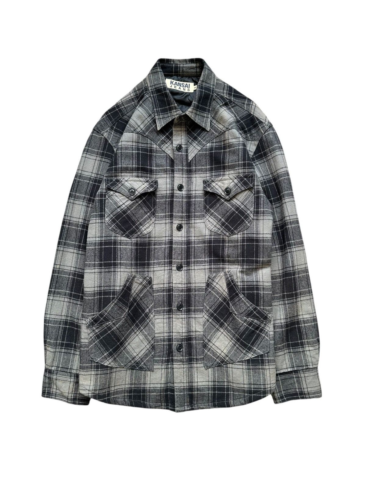 Kansai Yamamoto 🔥Avantgarde🔥 00's Kansai Jeans plaid quilted jacket Size US M / EU 48-50 / 2 - 2 Thumbnail