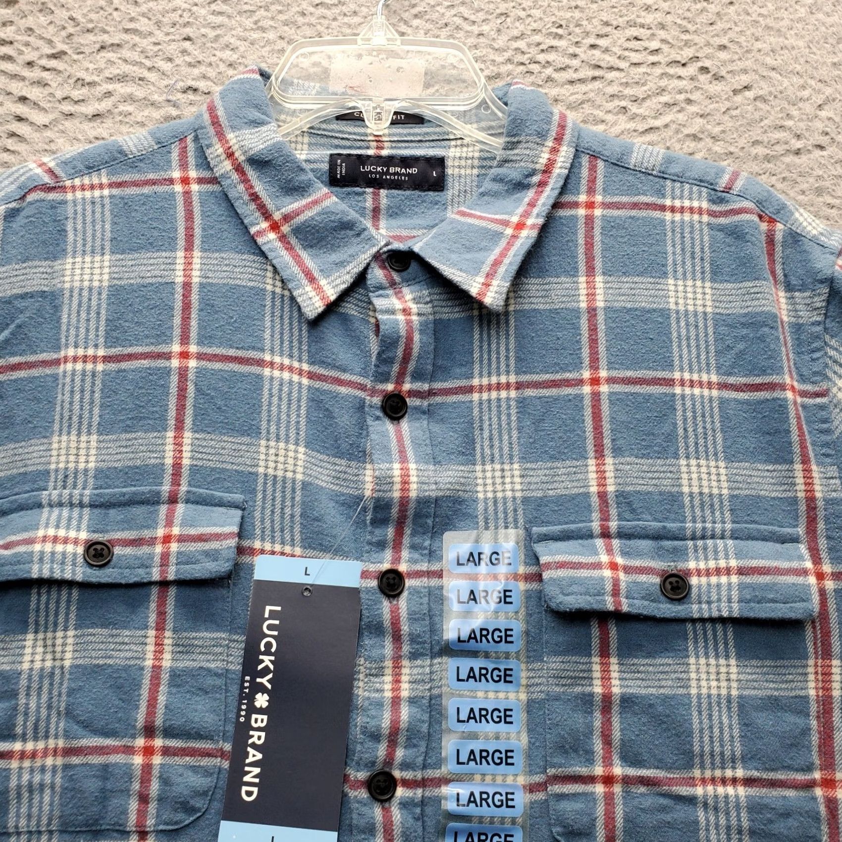 Lucky Brand Lucky Brand Flannel Shirt Mens L Multi Plaid Classic Fit Chest Pocket Shirt Size US L / EU 52-54 / 3 - 7 Thumbnail
