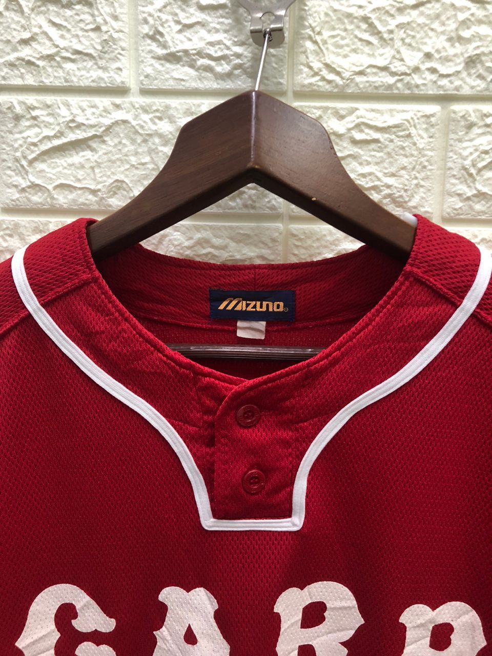 Vintage Vintage Japanese Mizuno Carp Baseball Jersey made in japan Size US L / EU 52-54 / 3 - 10 Thumbnail