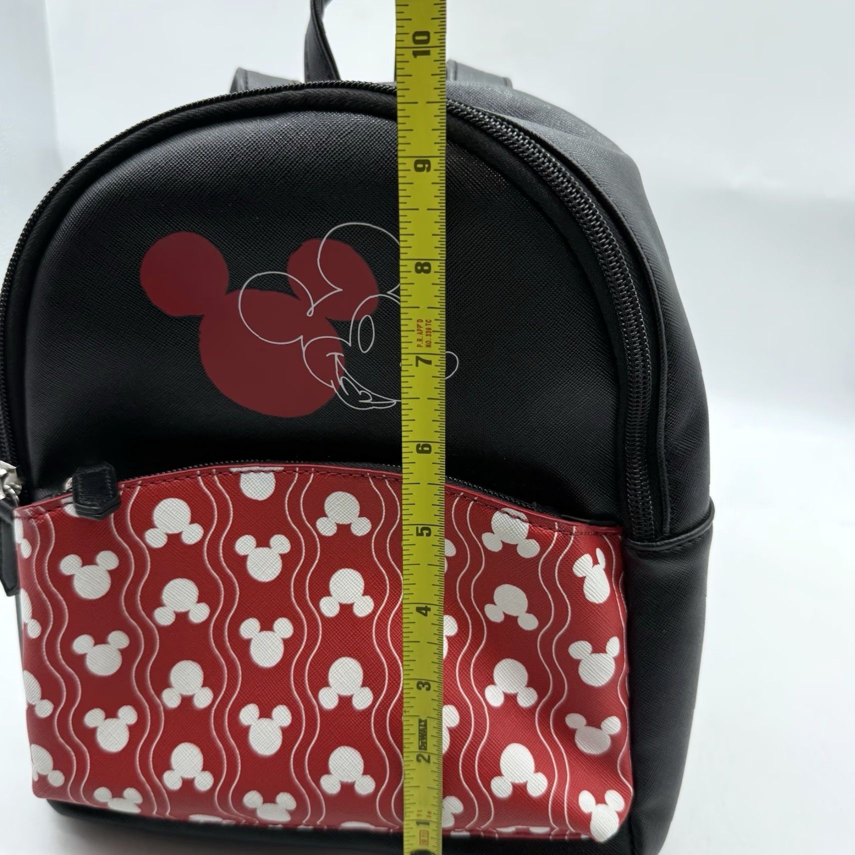 Disney DANIELLE NICOLE Mickey Mouse Mini Backpack Black Red By “DANI” Womens Small Bag, Polyurethane, Zebra? Size ONE SIZE - 4 Thumbnail