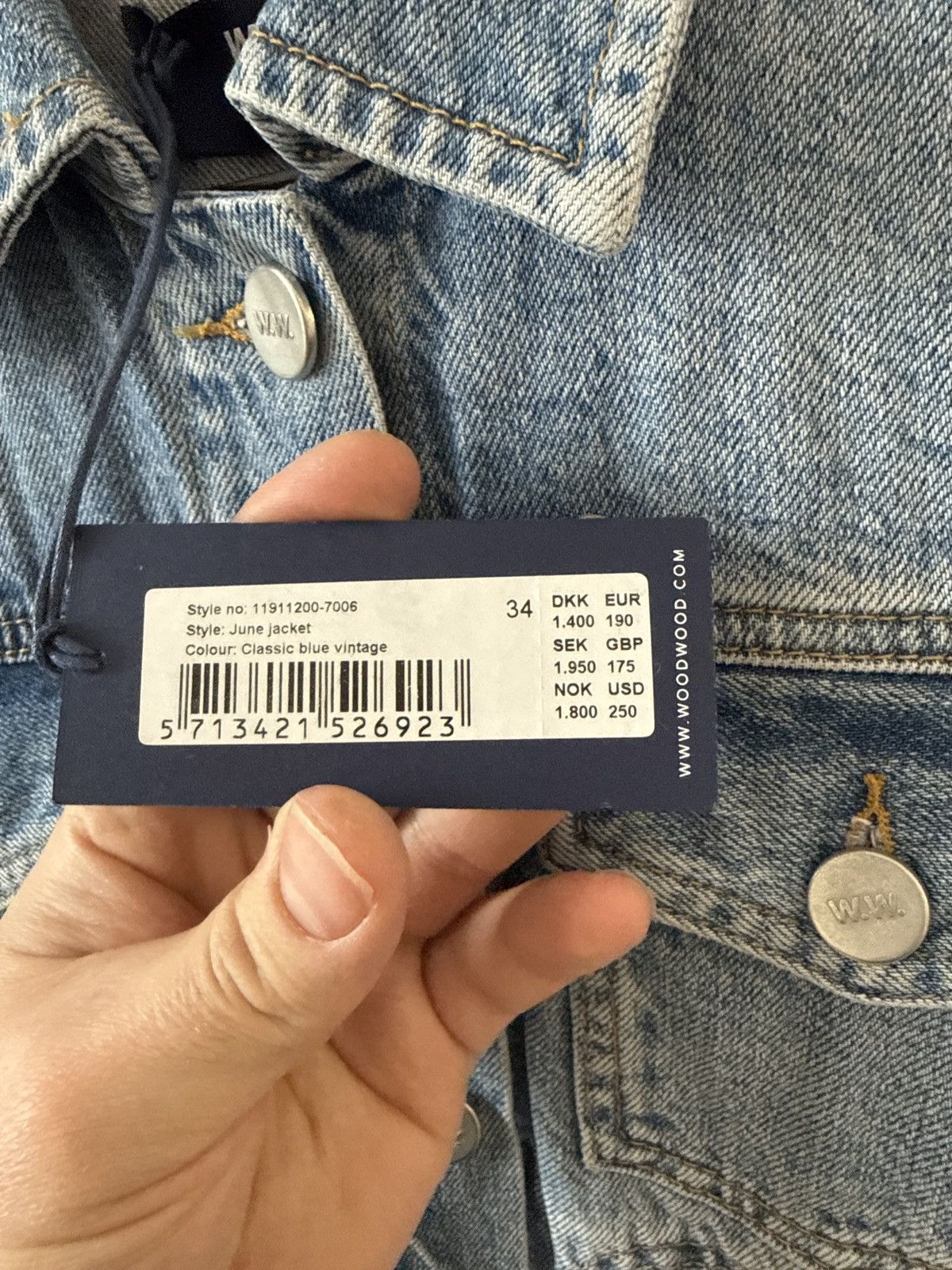 Wood Wood Wood wood Denim Jacket 34 (XS) Size XXS / US 00 / IT 34 - 4 Thumbnail