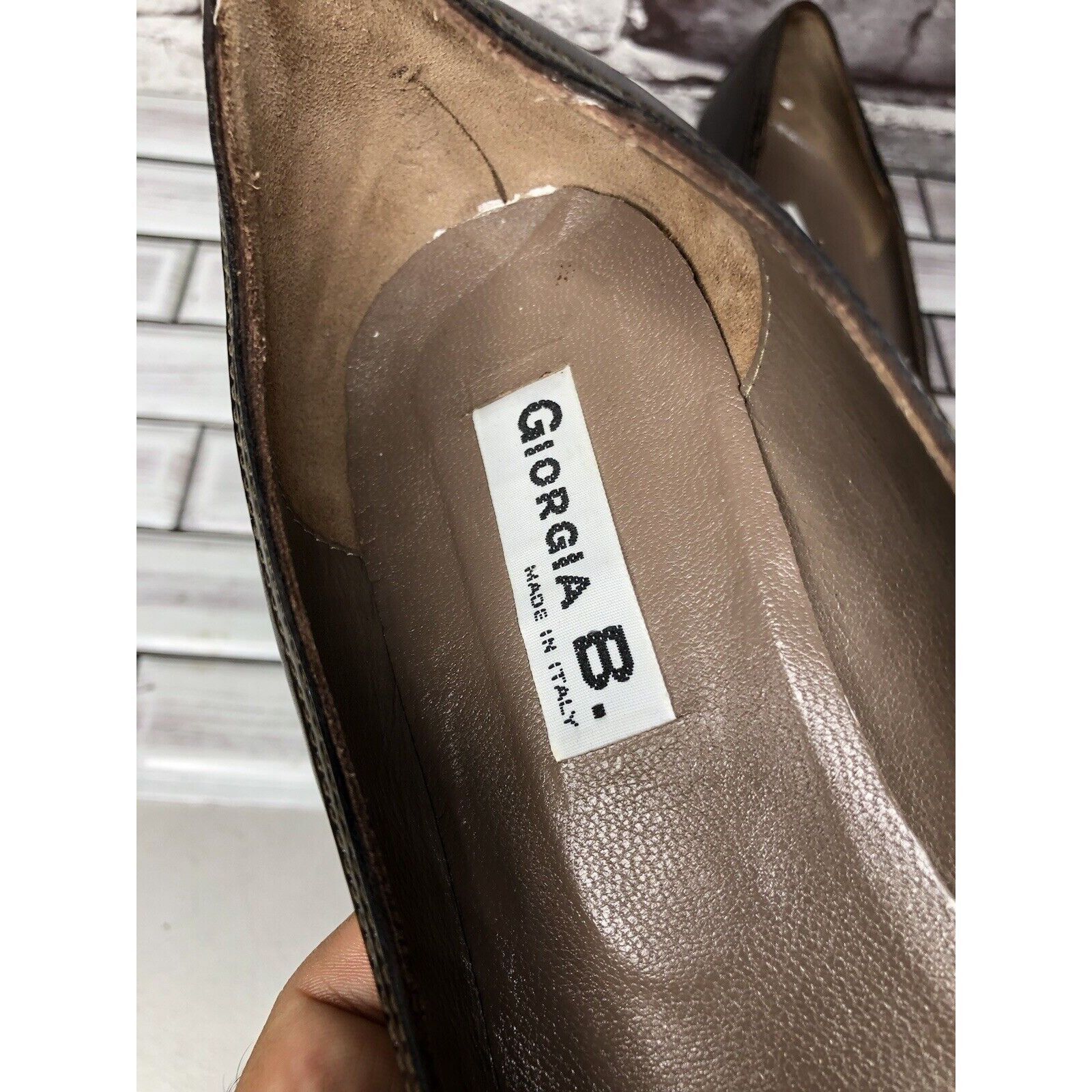 Other GIORGIA B. Brown Leather Patent Bow Pumps Dress Heels Women’ Size US 7.5 / IT 37.5 - 13 Thumbnail