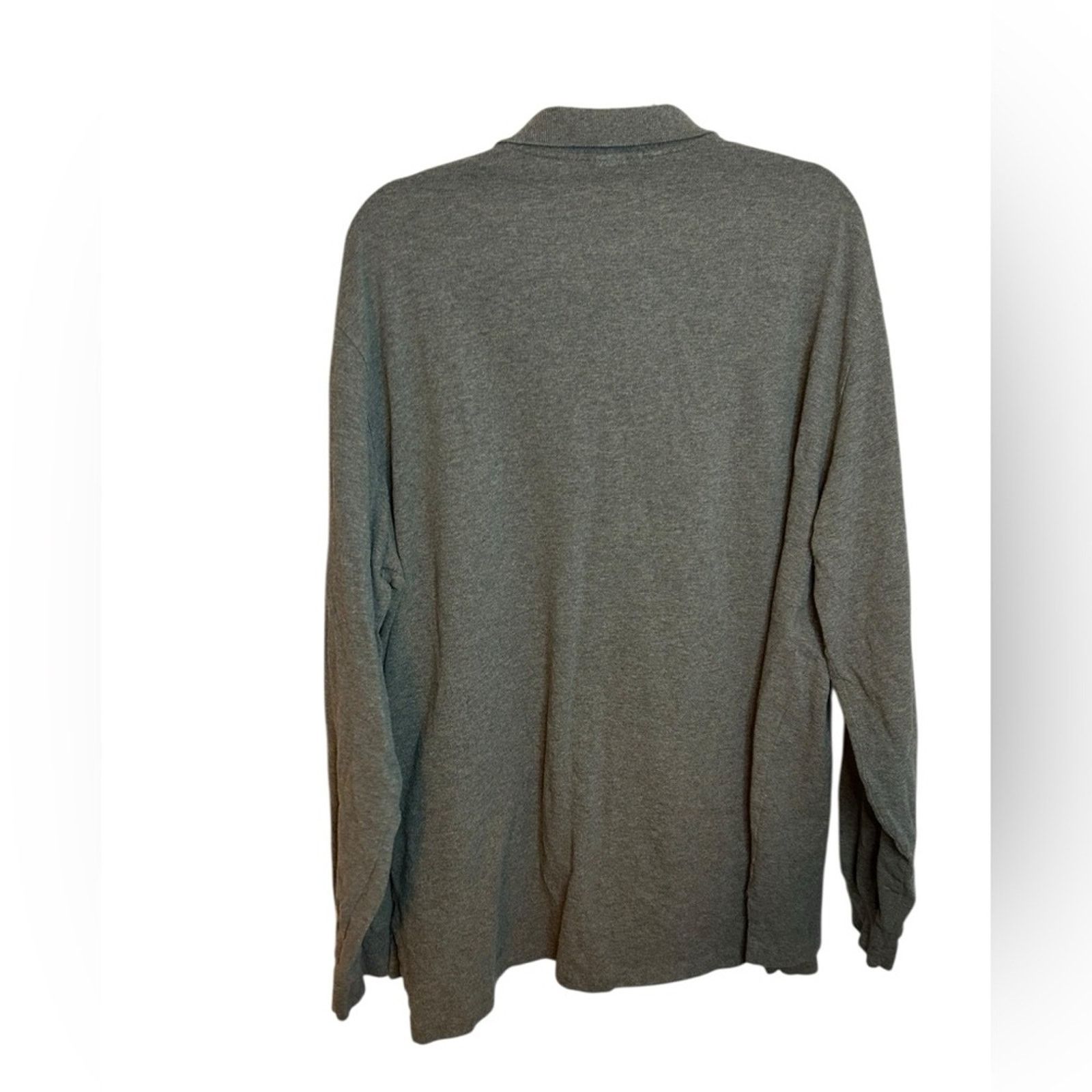 Polo Ralph Lauren Polo Ralph Lauren Men's Gray Long Sleeve Polo Shirt Size US XXL / EU 58 / 5 - 2 Thumbnail