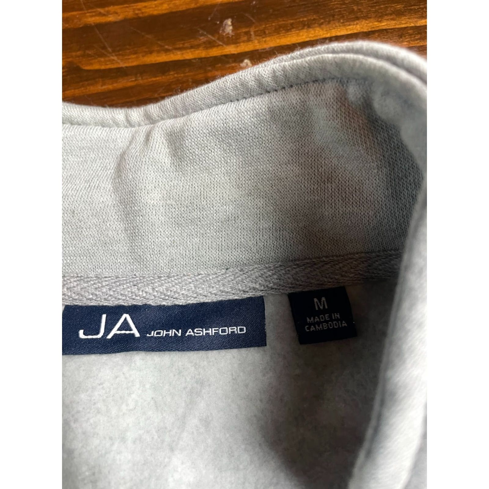 Vintage John Ashford Sweater Mens Medium Gray Pullover 1/4 Zip Up Size US M / EU 48-50 / 2 - 6 Thumbnail
