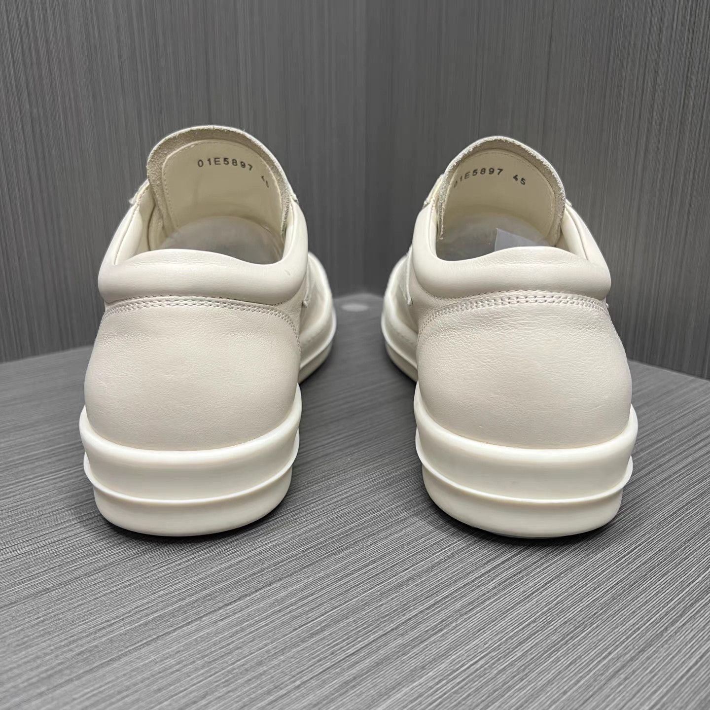 Rick Owens Rick Owens Ivory White Calfskin Sneakers K15 Size US 12 / EU 45 - 3 Thumbnail