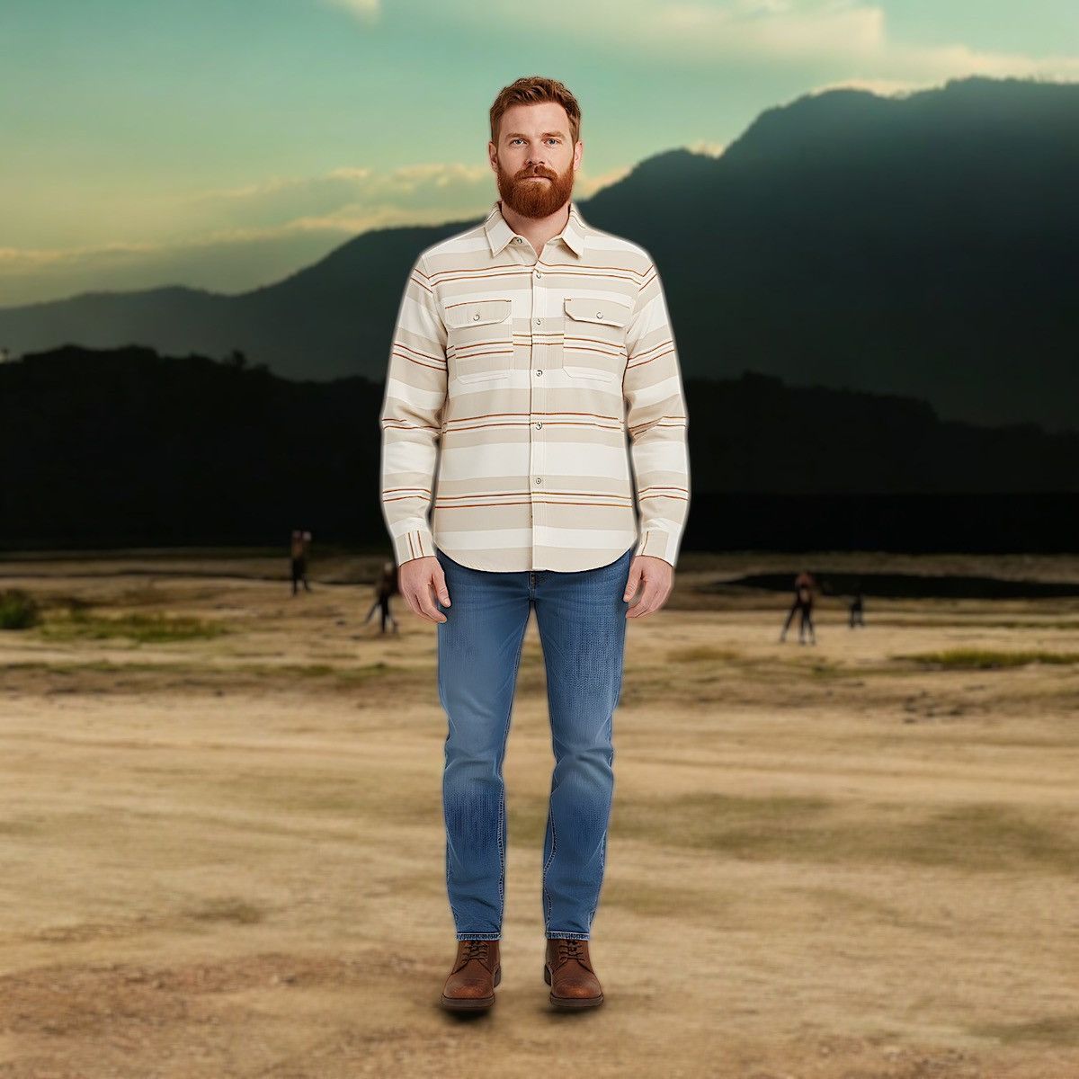 Dakota Grizzly Dakota Grizzly Men’s Beige Flannel Long Sleeve Shirt Sz M Size US M / EU 48-50 / 2 - 2 Thumbnail
