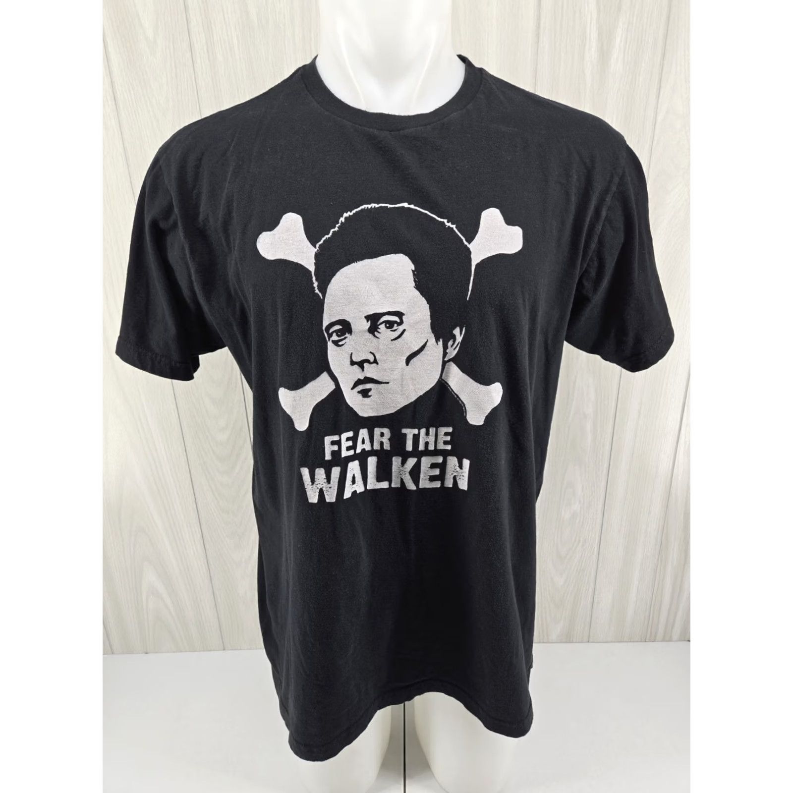 Vintage VINTAGE Christopher Walken Fear The Walken Tee Shirt Mens XL Black 2000's T-Shirt Crew Neck Graphic Print Bay Island Men Stylish Movie Fans Mens Size US XL / EU 56 / 4 - 2 Thumbnail