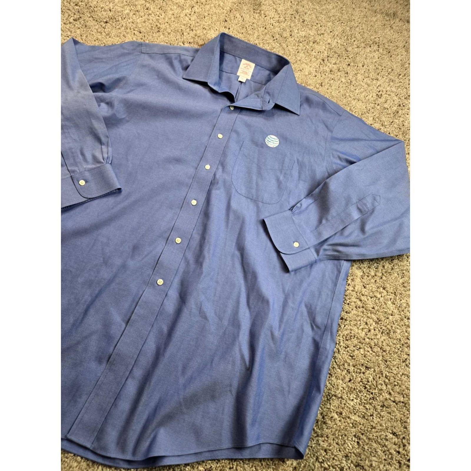 Brooks Brothers Brooks Brothers Shirt Mens 17.5-33 Blue Button Up Long Sleeve Size US XXL / EU 58 / 5 - 2 Thumbnail