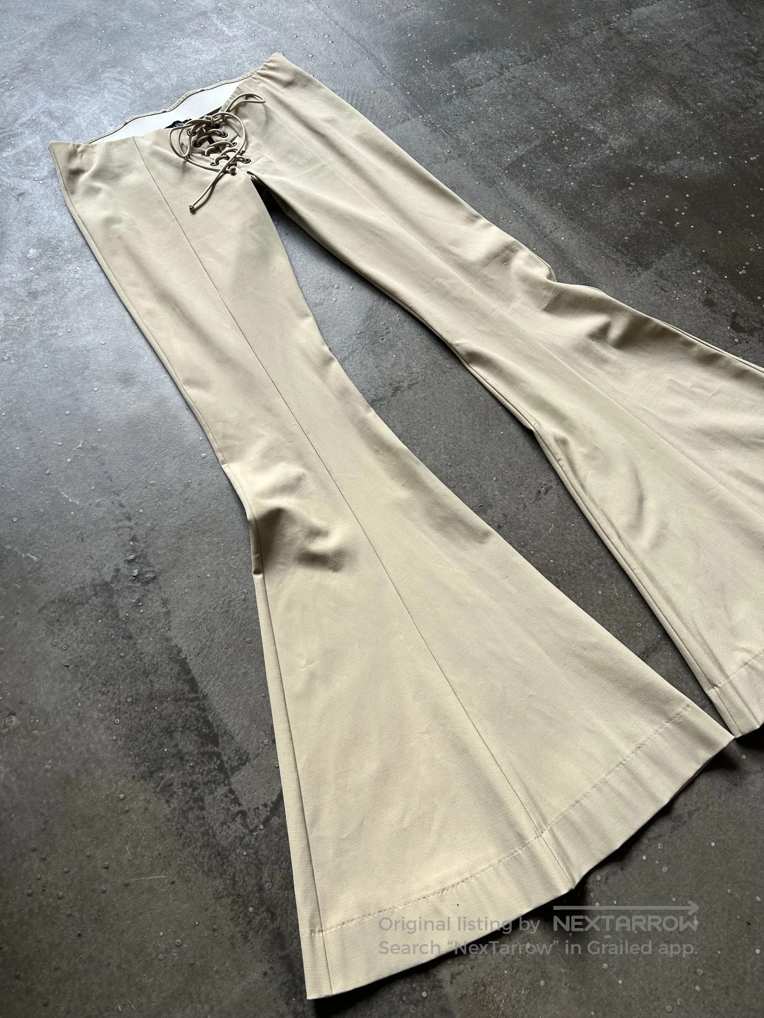 Vintage LGB 00s Drawstring Flared Pants. Size US 31 - 5 Thumbnail