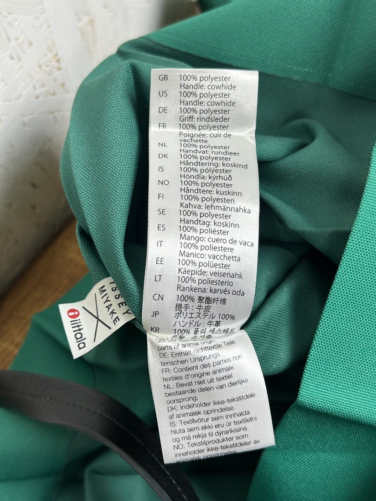 Issey Miyake Issey Miyake x Iittala Pleated Tote Bag Handbag Green Size ONE SIZE - 7 Thumbnail