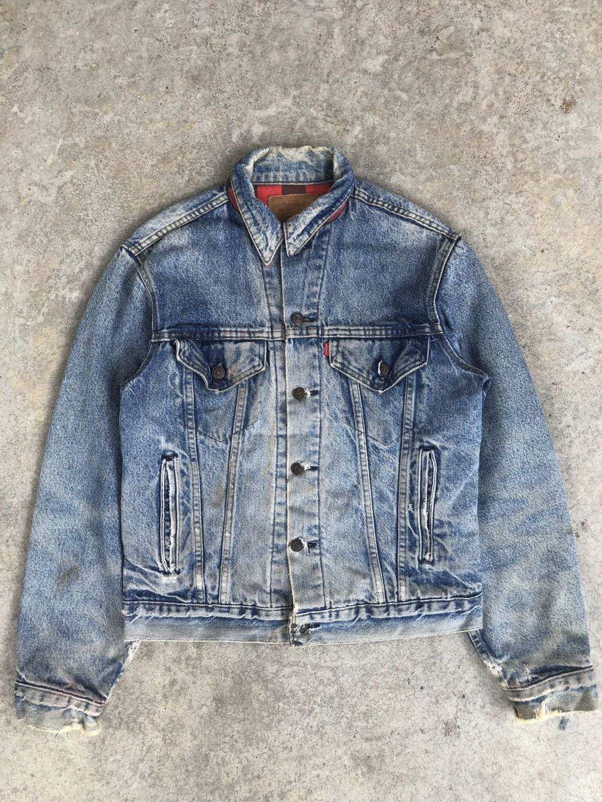 Levi's Vintage 80s Levi’s Blanket Lined Denim Jacket Distressed Size US M / EU 48-50 / 2 - 3 Thumbnail