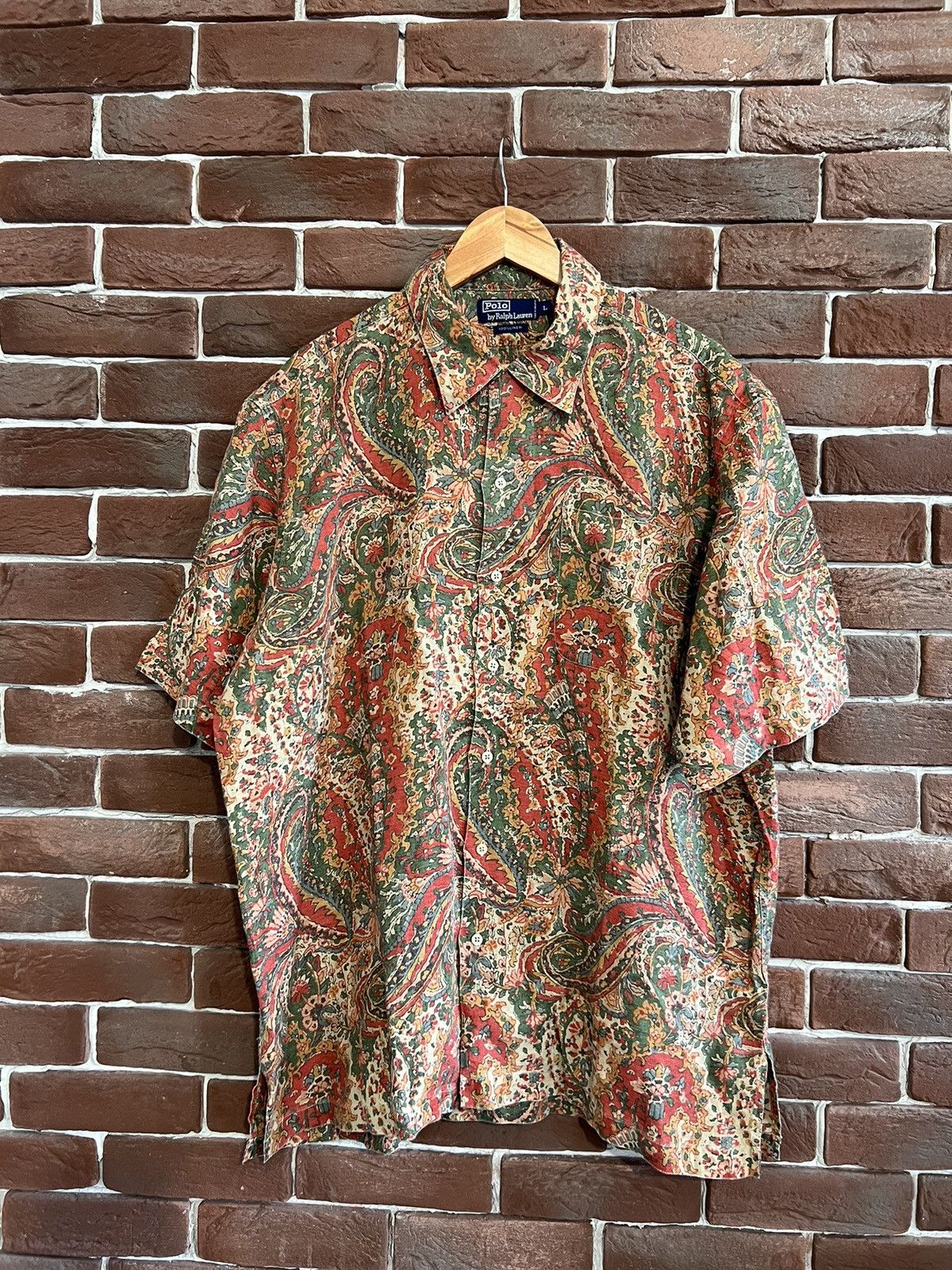 Vintage Polo Ralph Lauren Paisley Linen Button Shirt Casual Rare L Size US L / EU 52-54 / 3 - 1 Thumbnail