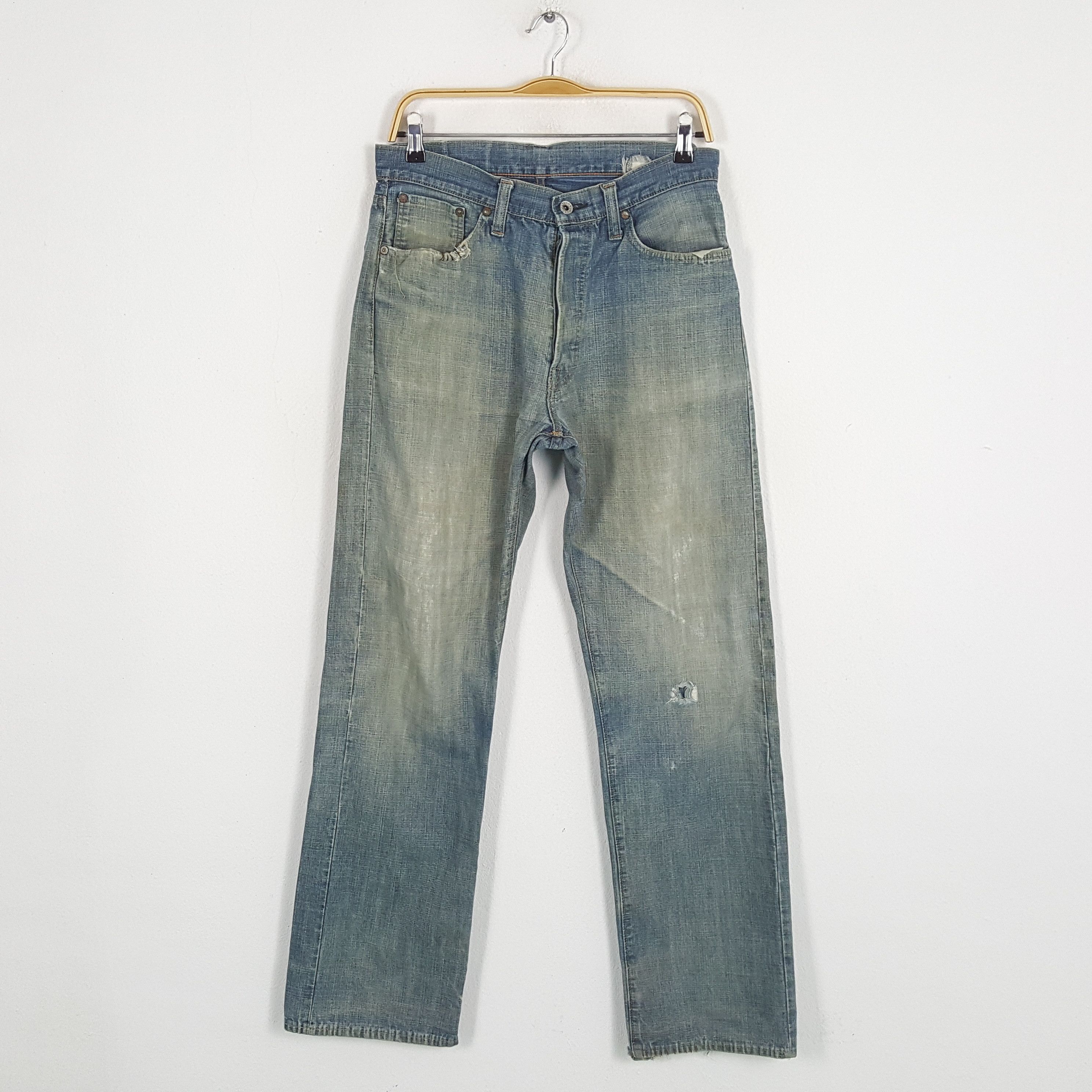 Japanese Brand × Sugar Cane × Vintage Vintage SUGAR CANE Japanese Fashion Brand Distressed Jeans Size US 31 - 1 Thumbnail