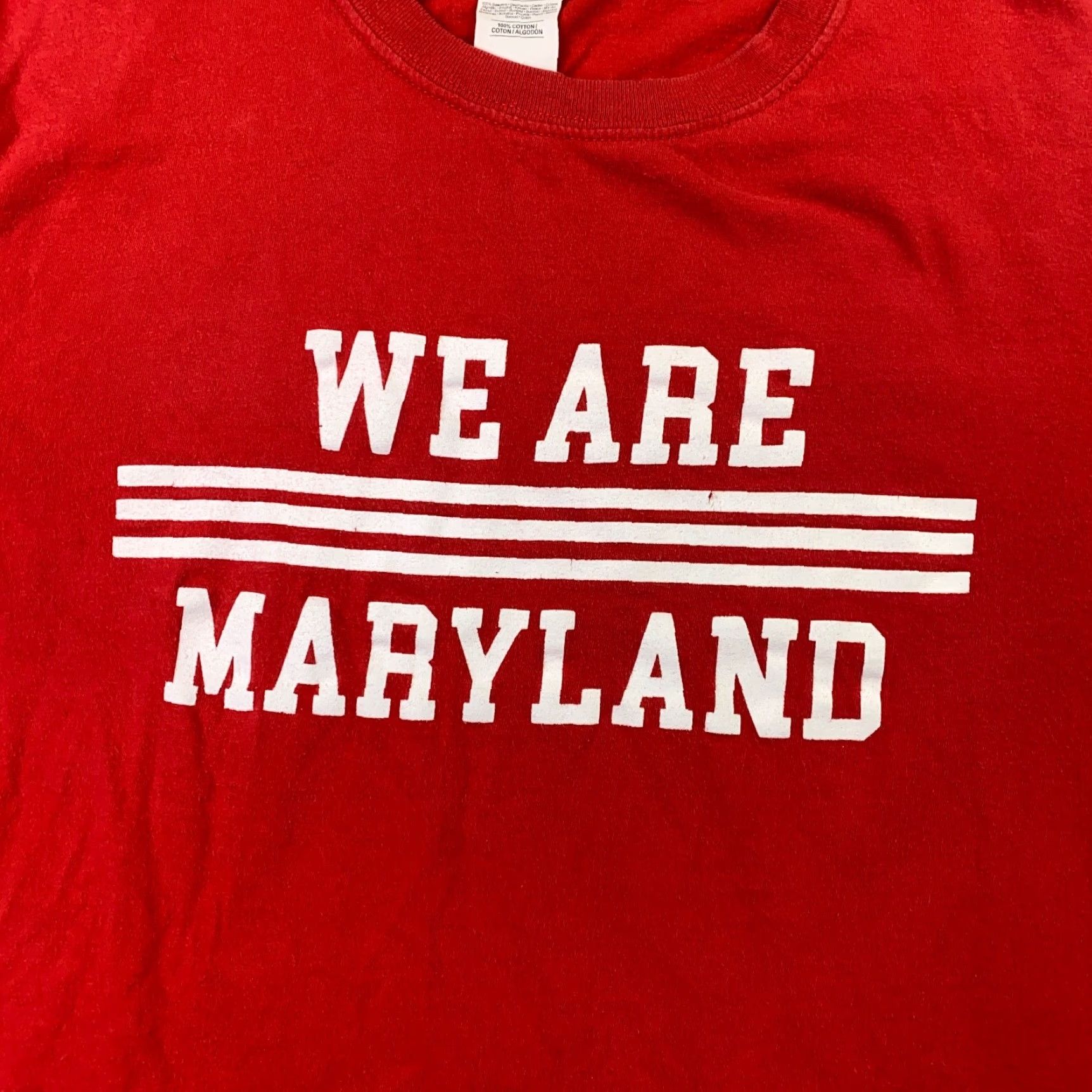 Gildan Maryland Shirt Mens Adult Medium Red Short Sleeve Crew Neck Size US M / EU 48-50 / 2 - 2 Thumbnail