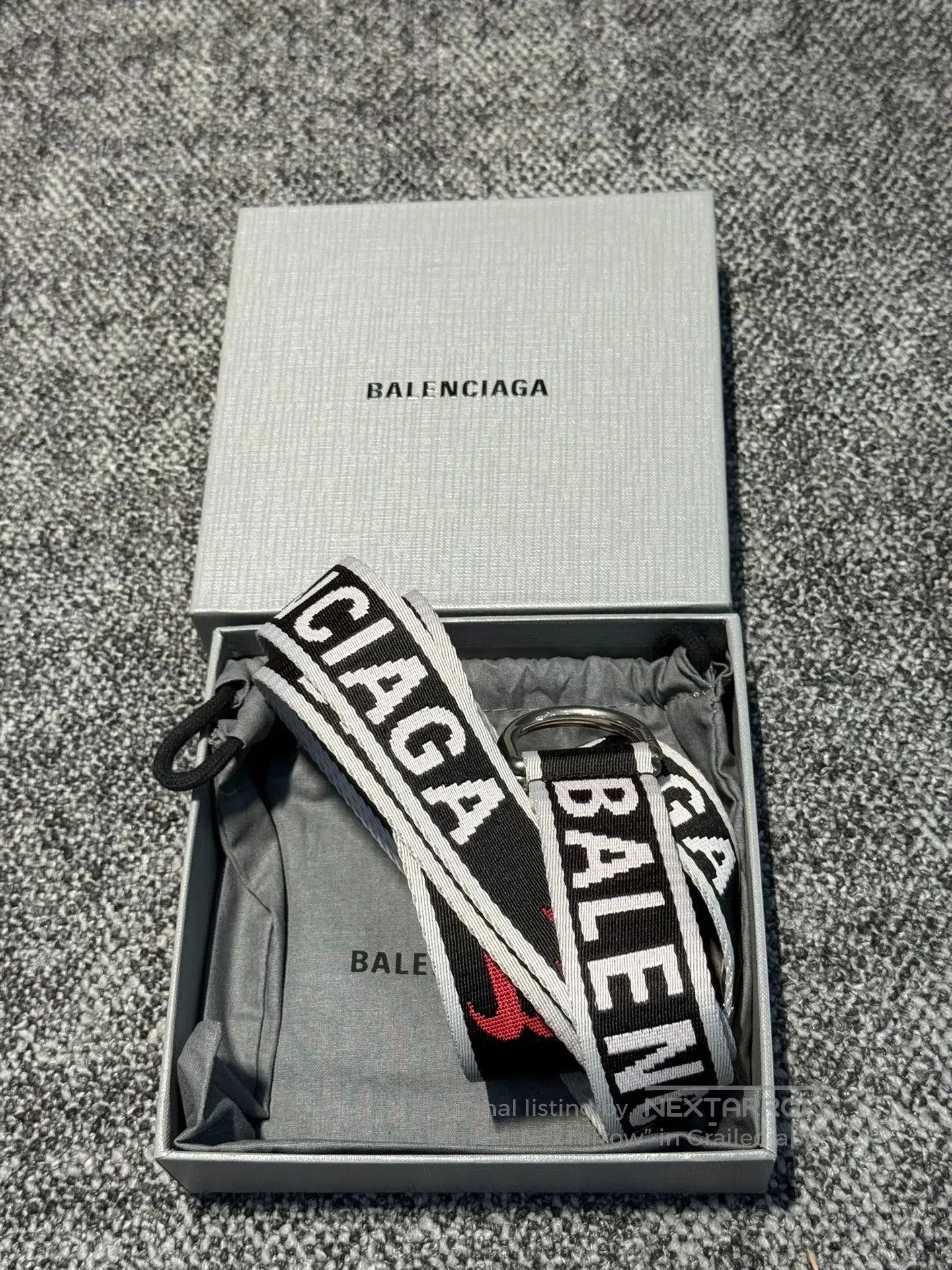 Balenciaga Balenciaga Belt Black White Red Logo. Size ONE SIZE - 2 Thumbnail
