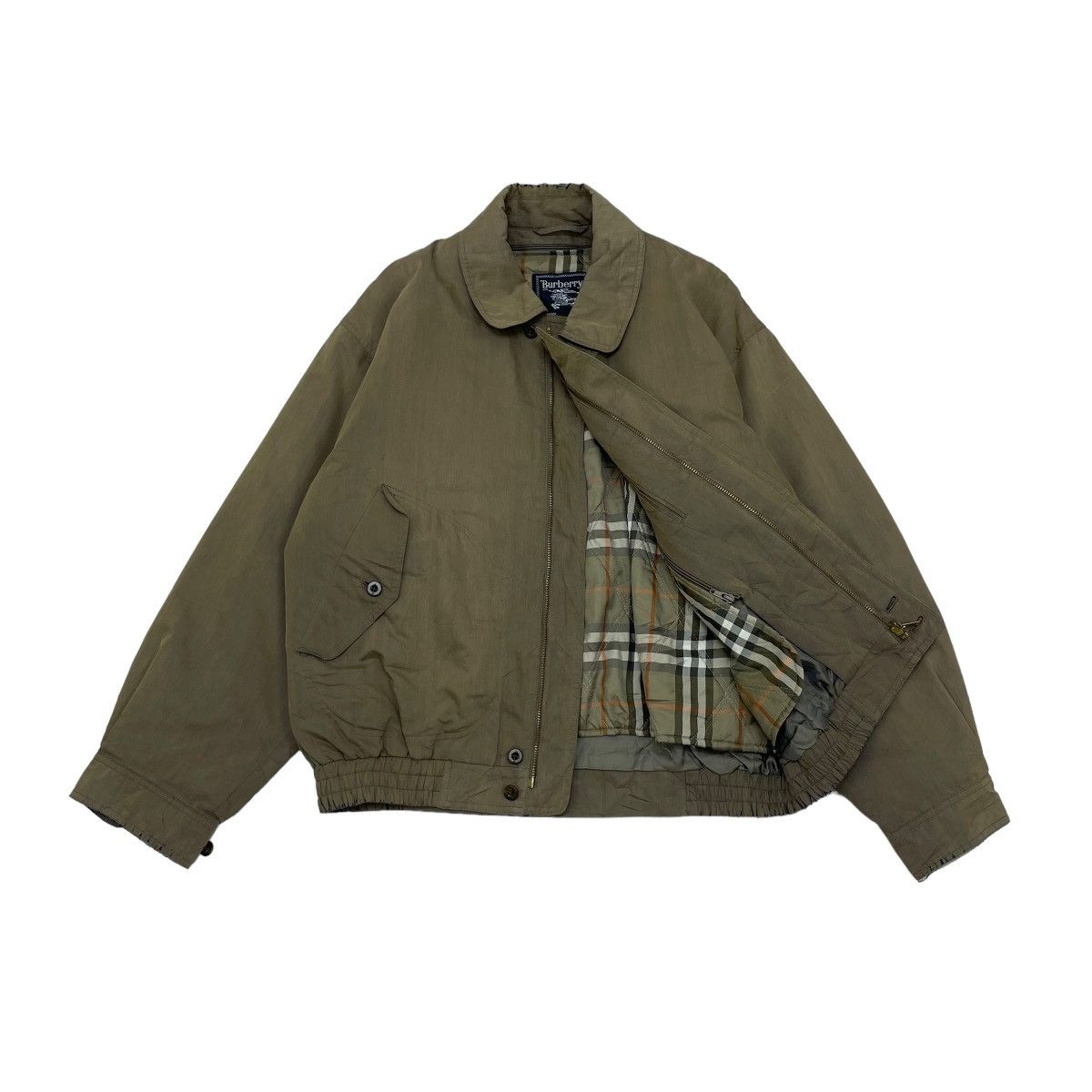 Burberry Vintage Distressed Burberrys Bomber Nova Check Jacket Size US M / EU 48-50 / 2 - 2 Thumbnail