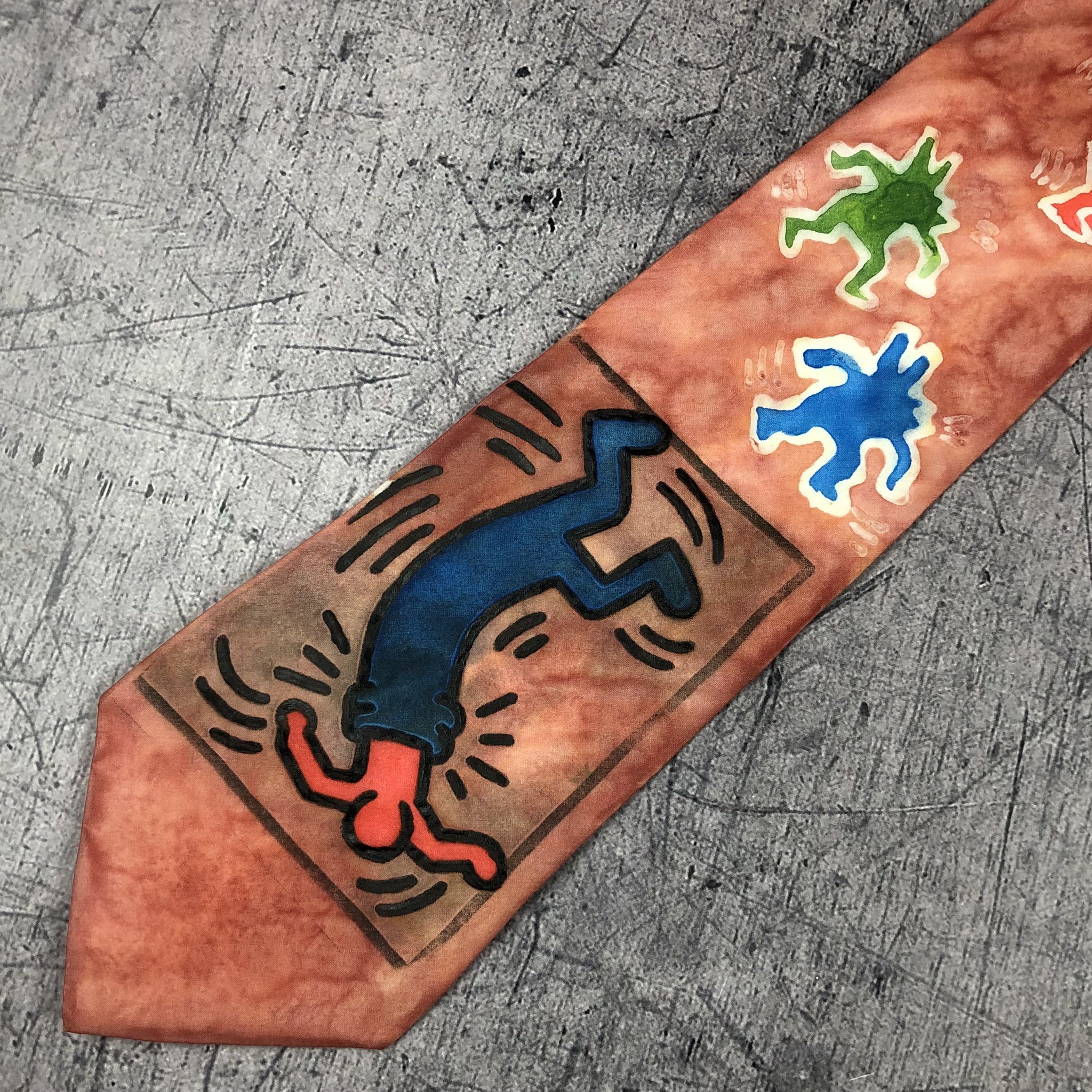 Keith Haring Vintage Keith Haring 1Of1 Handmade Tie Size ONE SIZE - 2 Thumbnail