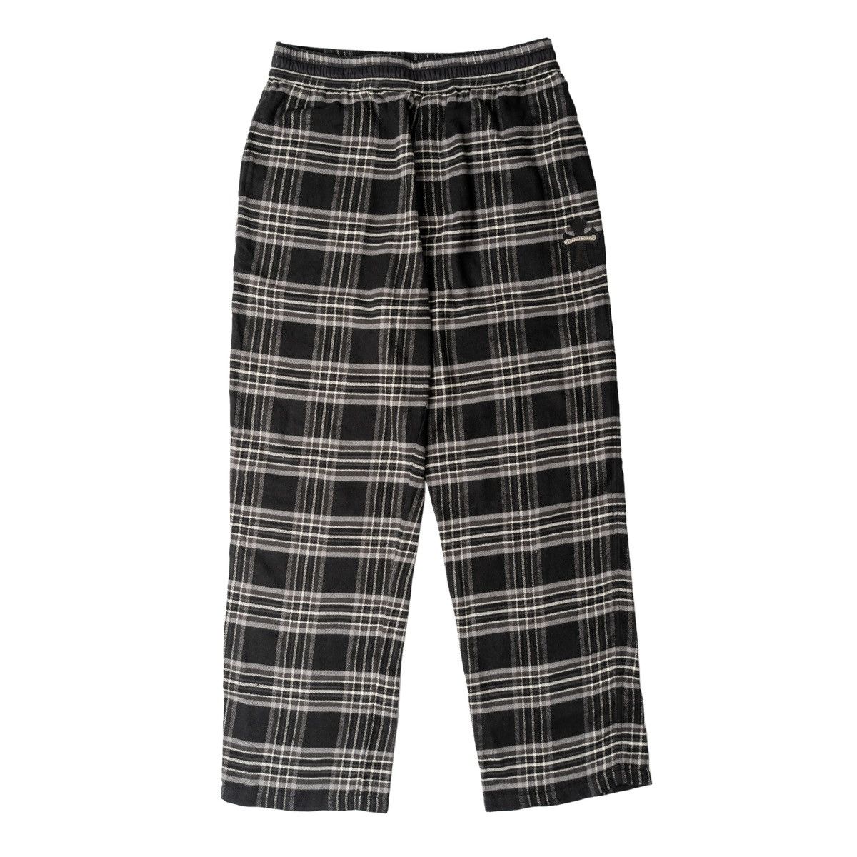 Chrome Hearts After School Leather Cross Patch Flannel Pants Black Grey W Size US 36 / EU 52 - 1 Thumbnail