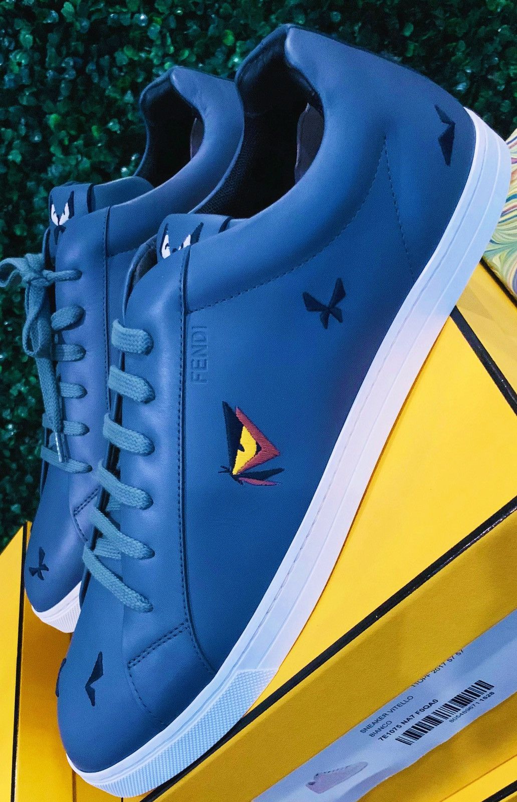 Fendi FENDI Multi Butterfly Bag Bugs Low-Top Storm Leather Sneaker Size US 13 / EU 46 - 6 Thumbnail