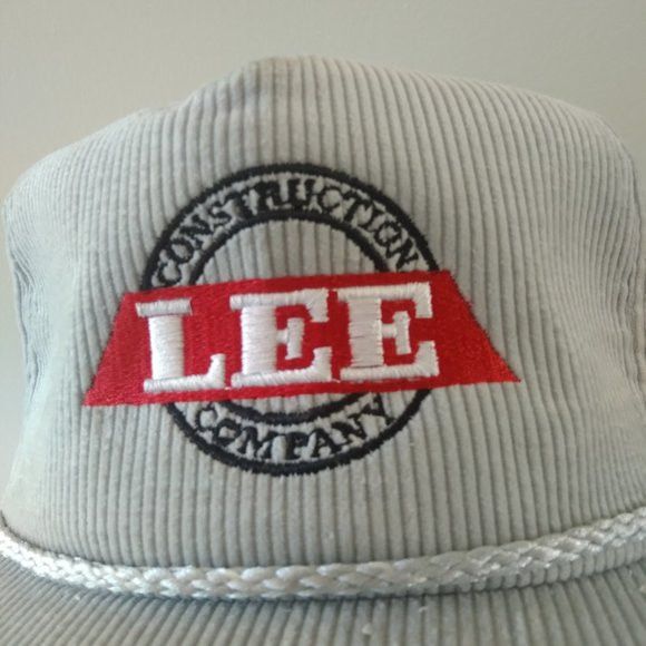 Vintage DS Vintage Lee Construction Company Corduroy Strap Back Hat Size ONE SIZE - 2 Thumbnail