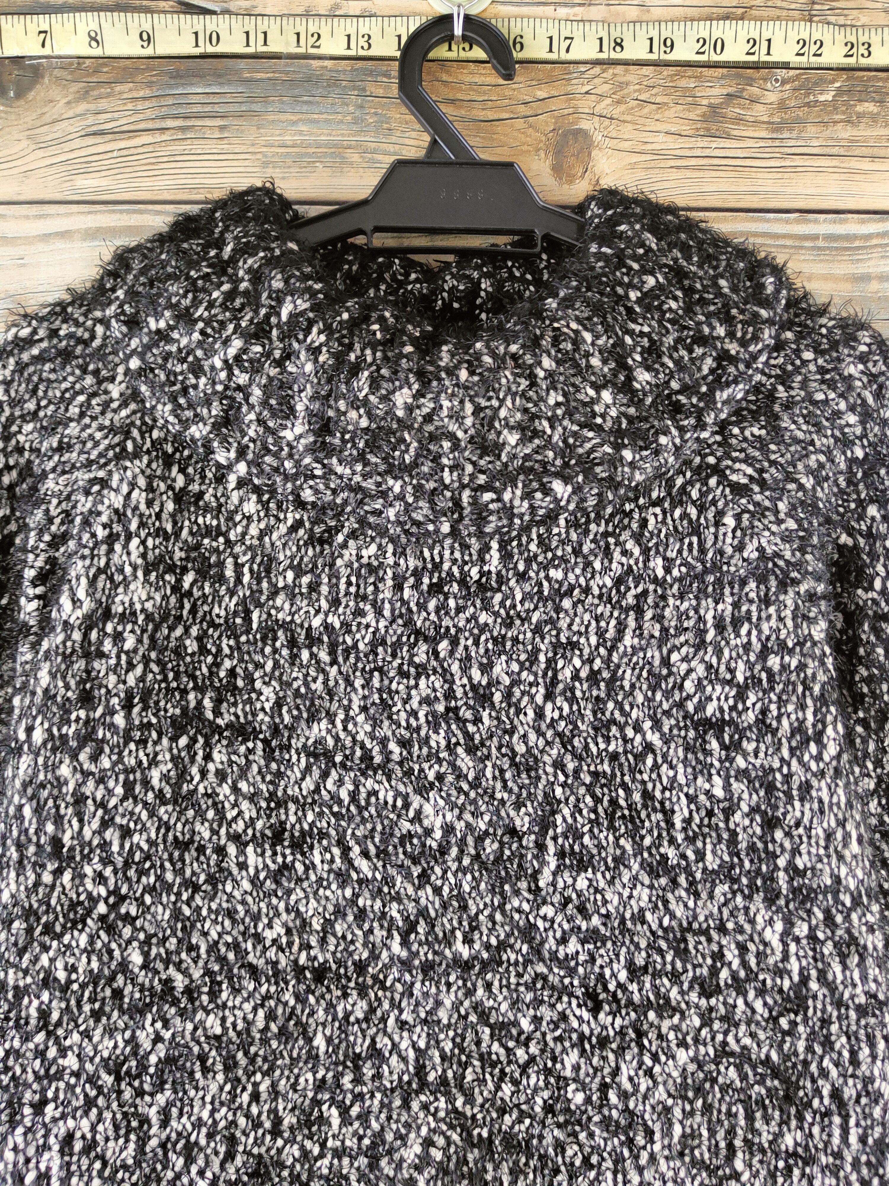Japanese Brand DL Lepsim Black Fur shaggy Mohair Knitwear #46-998 Size M / US 6-8 / IT 42-44 - 2 Thumbnail