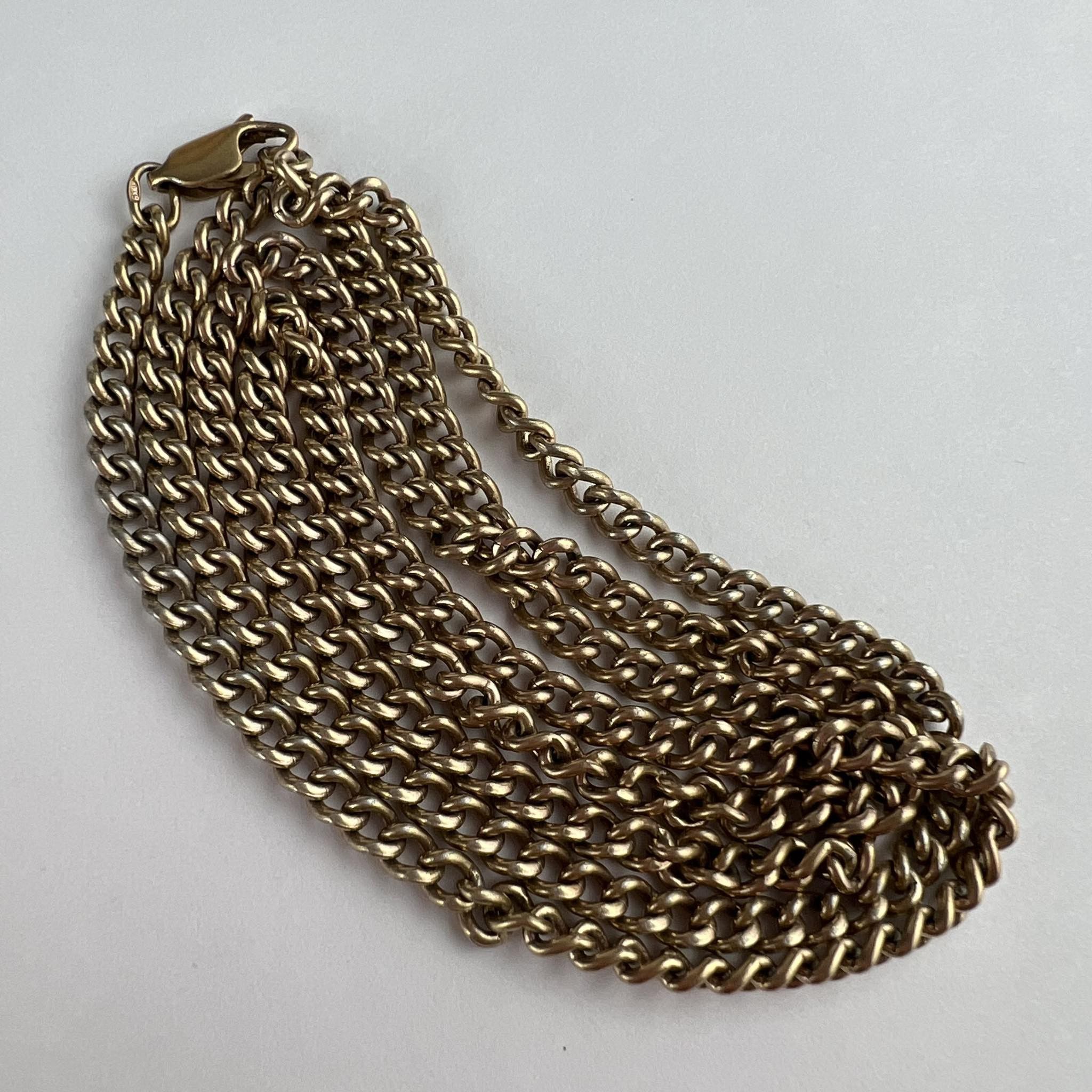 Sterling Silver Vintage Gilt Sterling Silver 925 Chain Necklace Marked 20g Size ONE SIZE - 1 Thumbnail