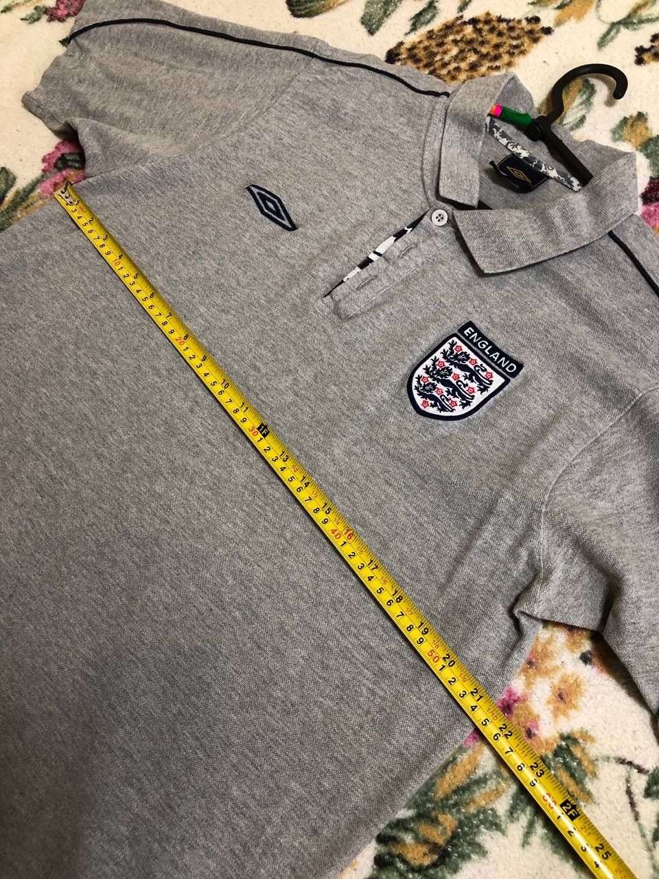 Umbro Umbro England 1994/96 Training Polo Vintage Gray Size US XL / EU 56 / 4 - 12 Thumbnail