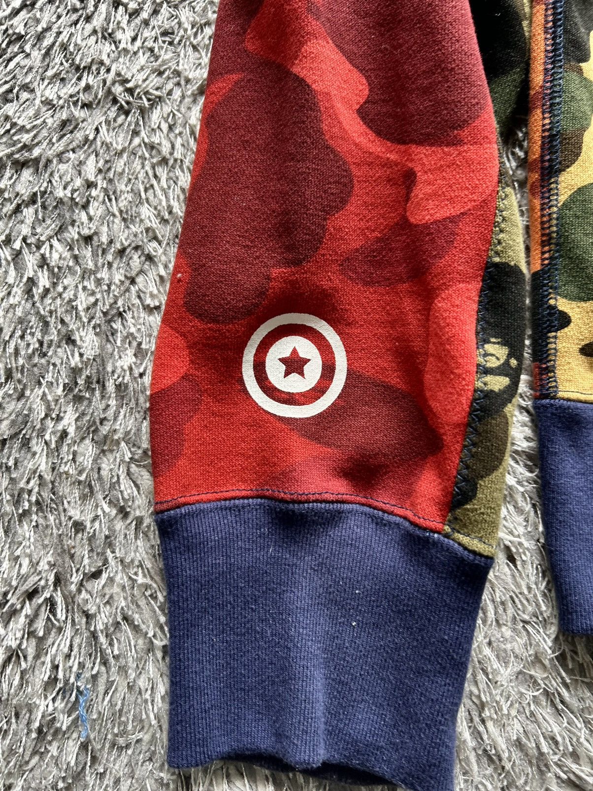 Bape 💥HOLY GRAIL💥 BAPE CRAZY MIX CAMO SHARK FULL ZIP UP HOODIE Size US L / EU 52-54 / 3 - 9 Thumbnail
